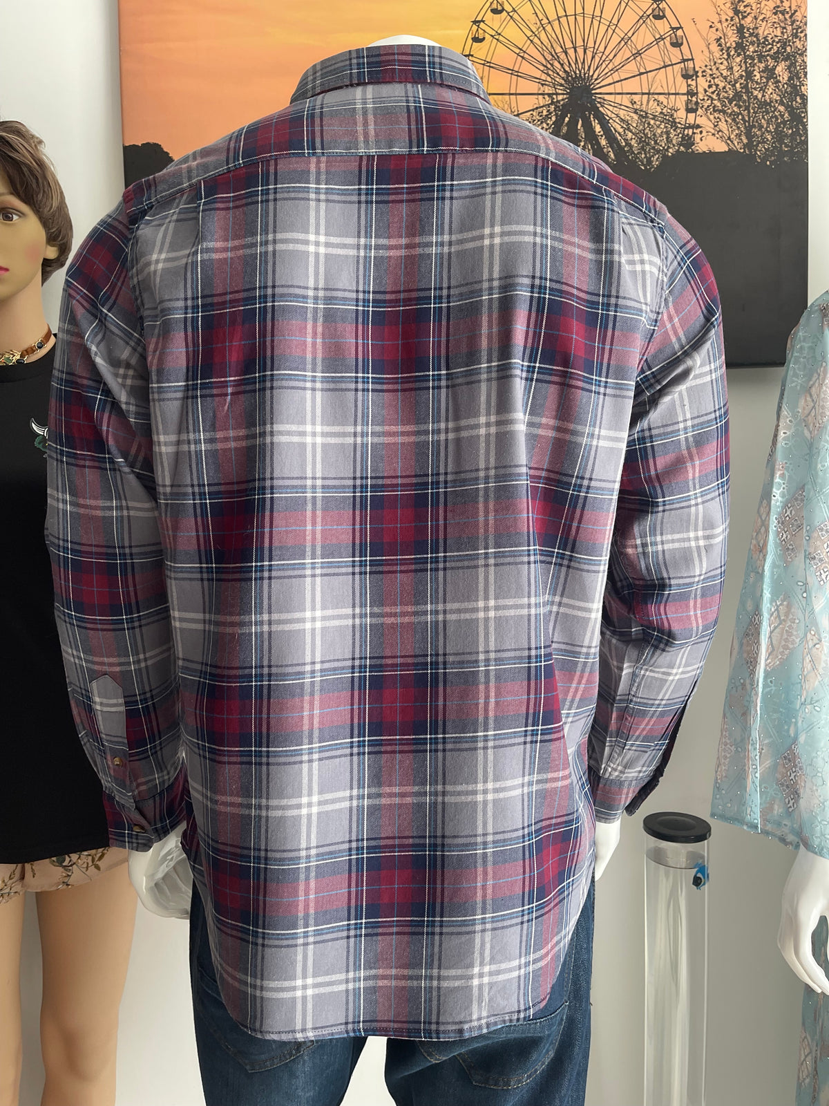 Old Navy Men’s Check Long Sleeve Shirt Size M