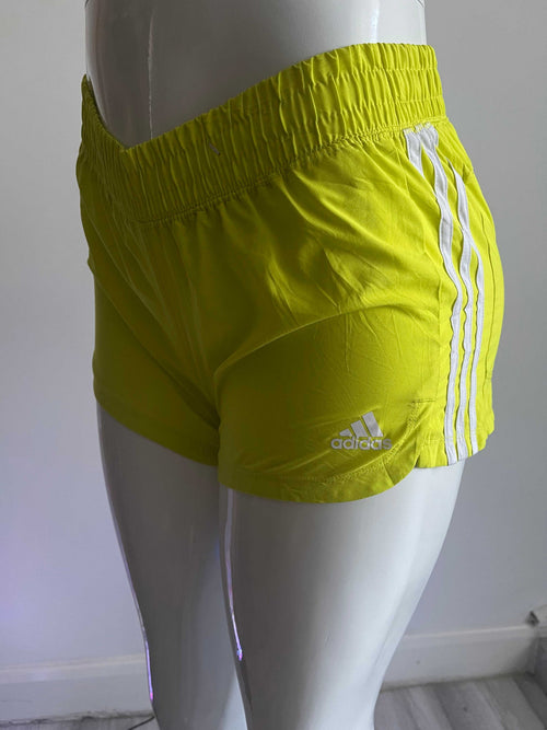 Adidas Primegreen Women’s Running Shorts Lime Green Size S UK 8-10