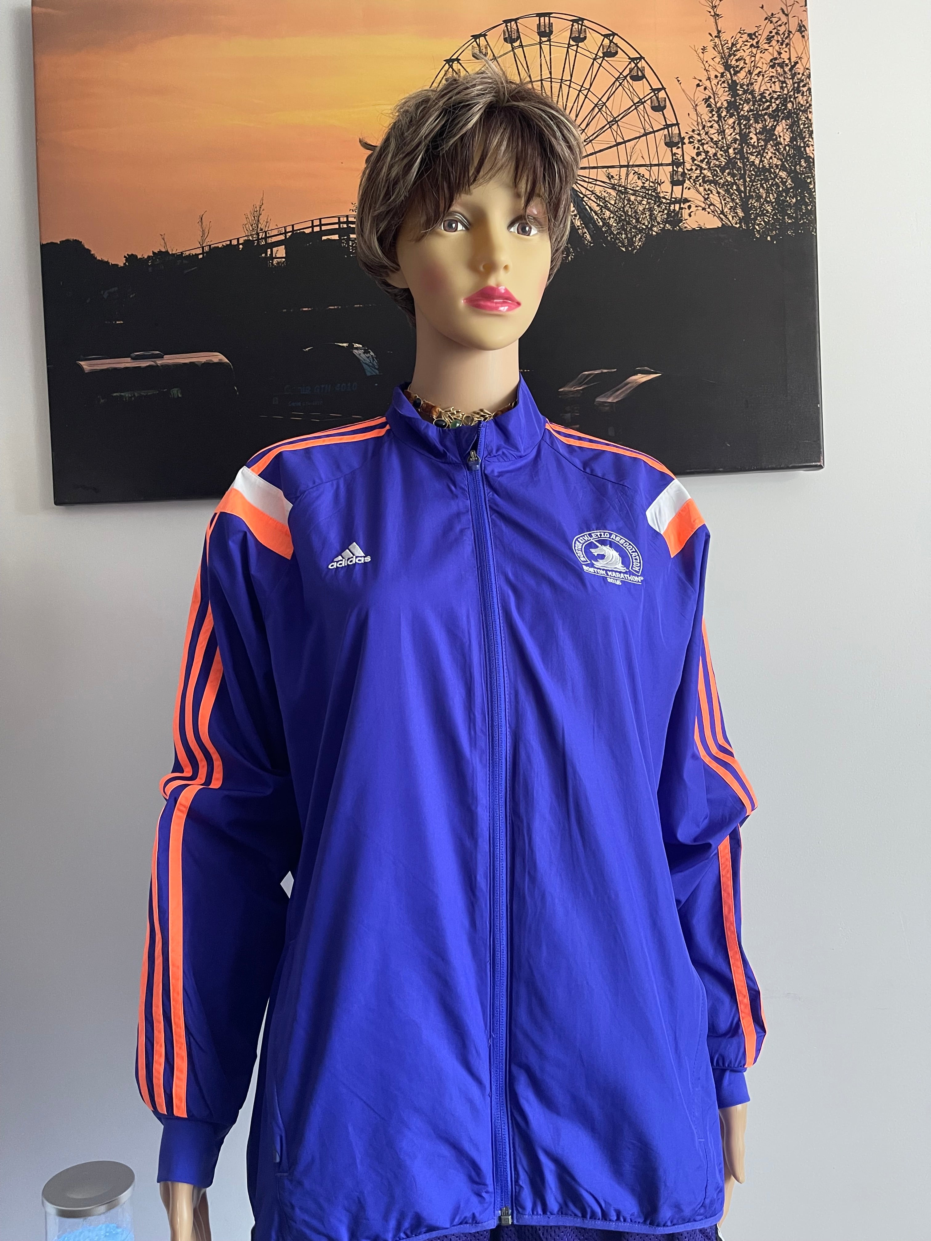Adidas Women's Running Track Jacket Blue UK 18 XL