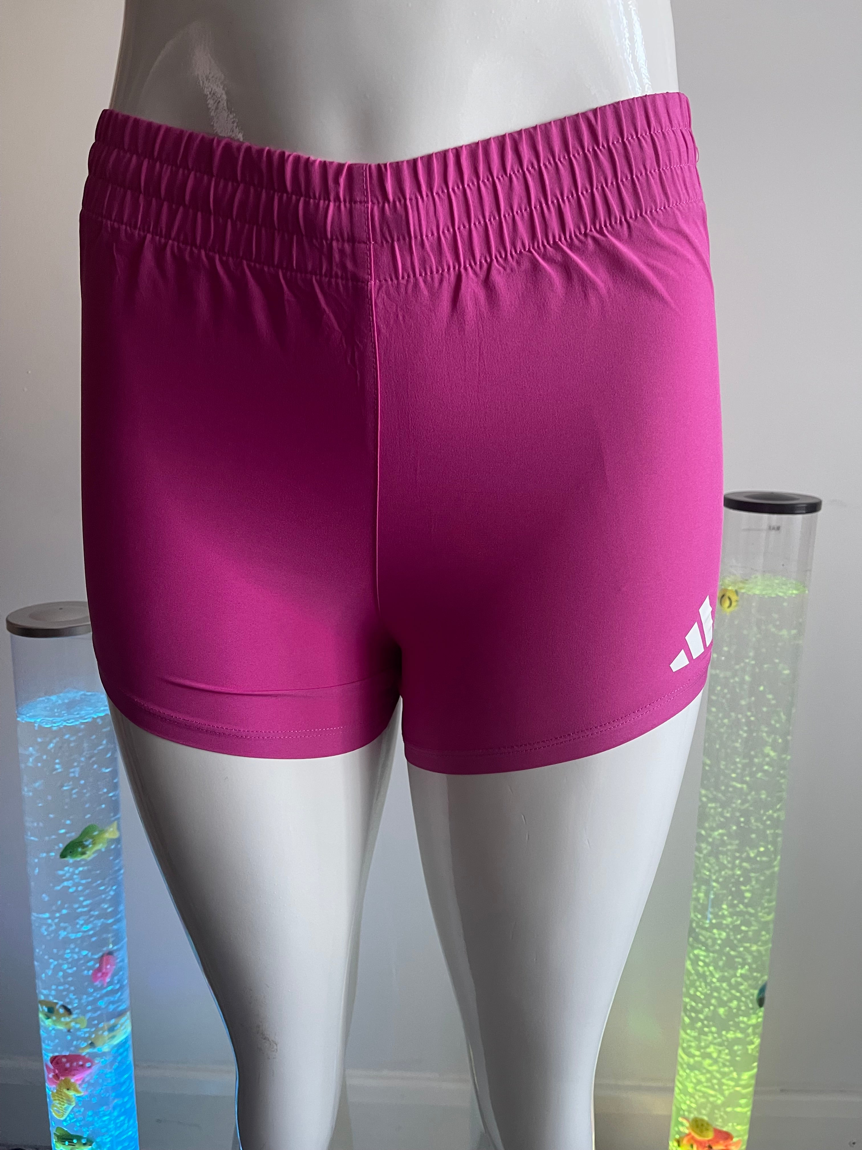 Adidas Women’s 3-Stripes Running Shorts Pink Size L US 14