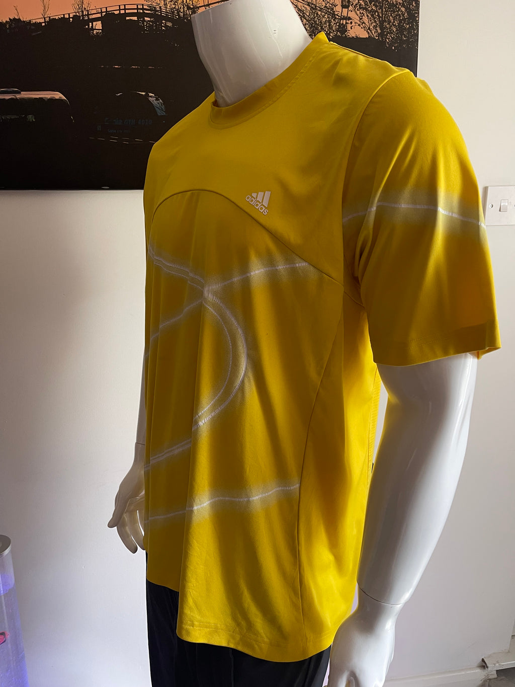 Adidas Yellow Sports T-Shirt XL