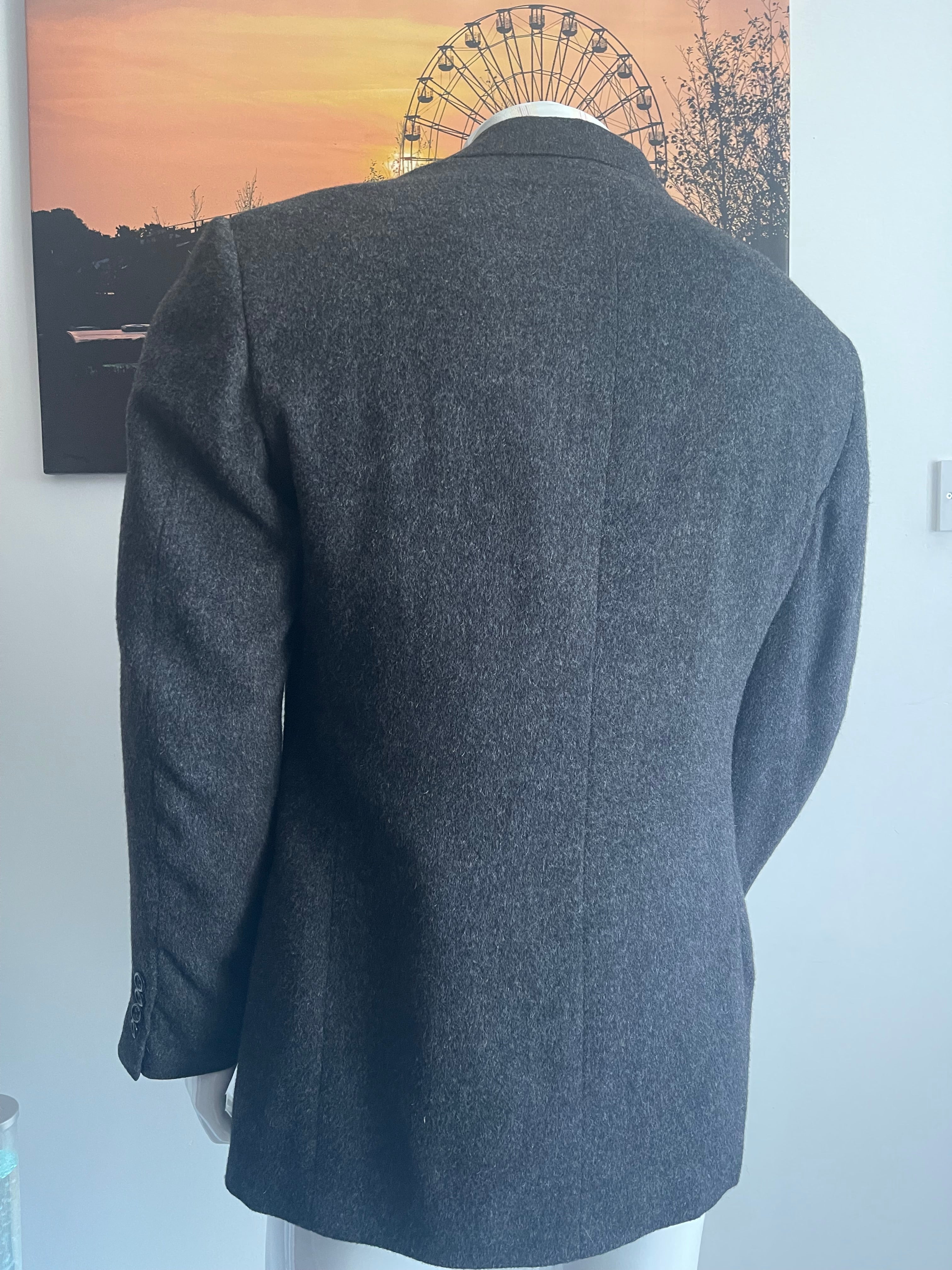 Evan Picone Grey Wool Blend Blazer Jacket Men’s Smart Formal Office Classic