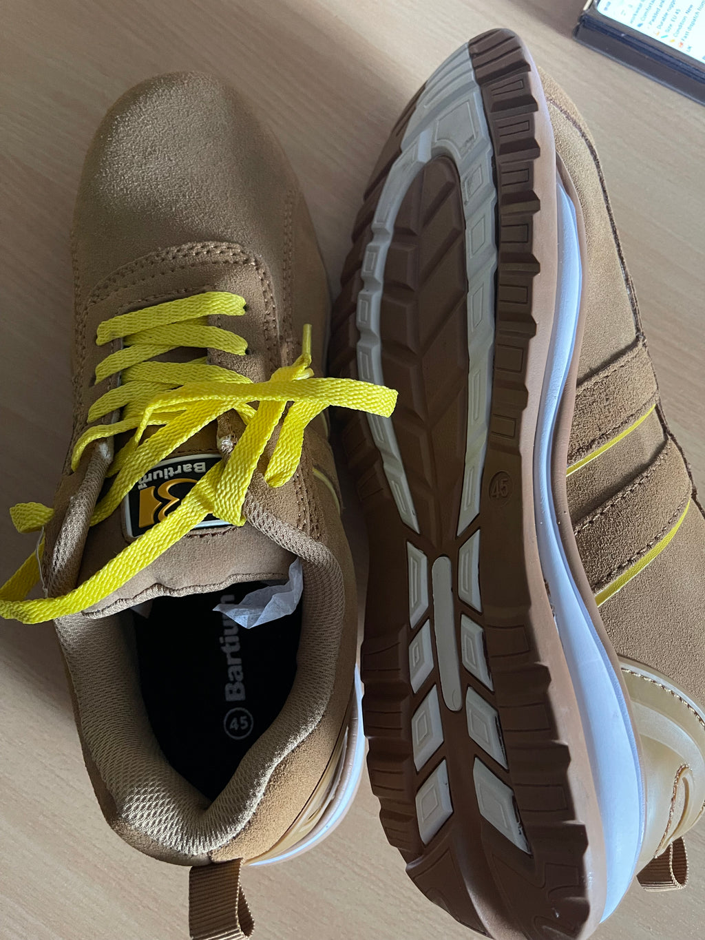 Bantium Safety Work Shoes Brown EU 45 New
