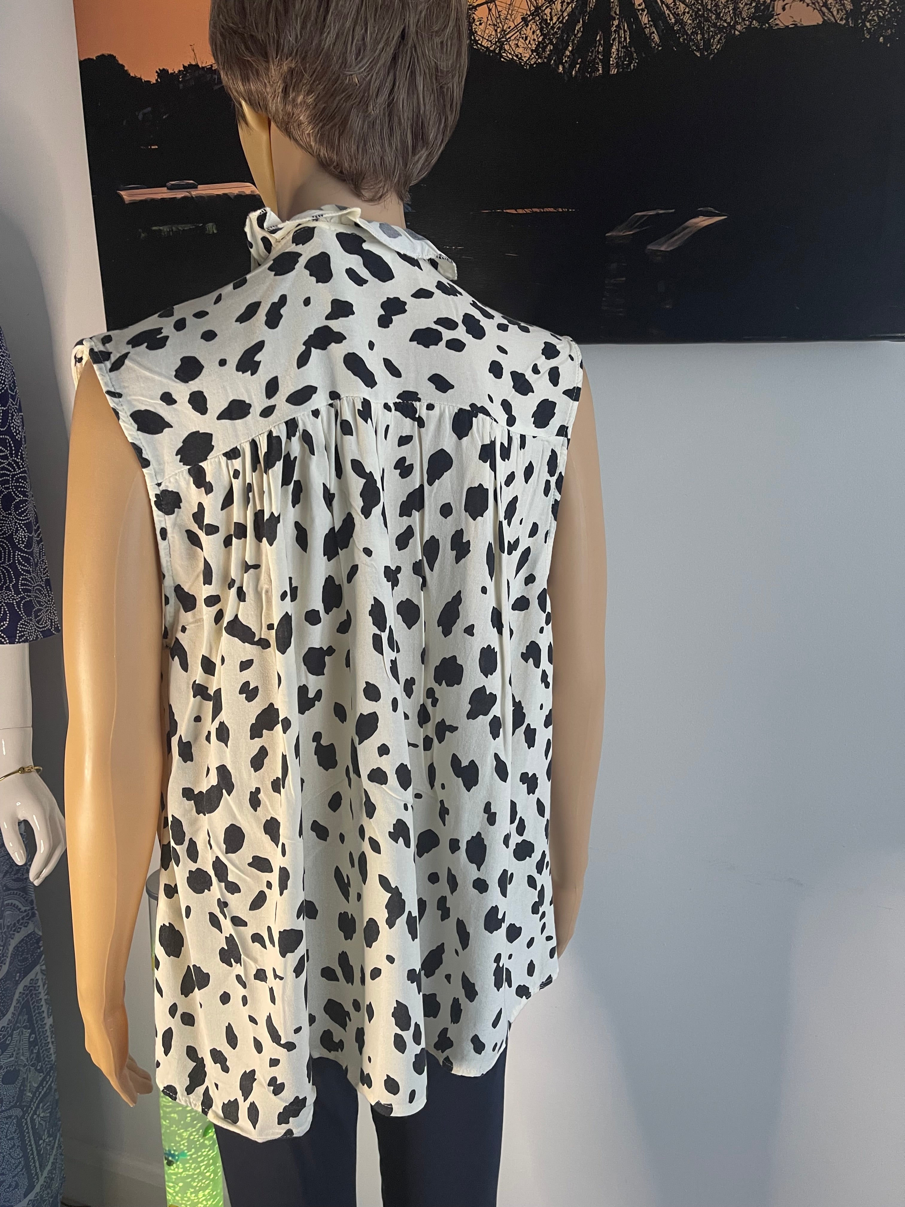Wallis Animal Print Sleeveless Blouse Size M