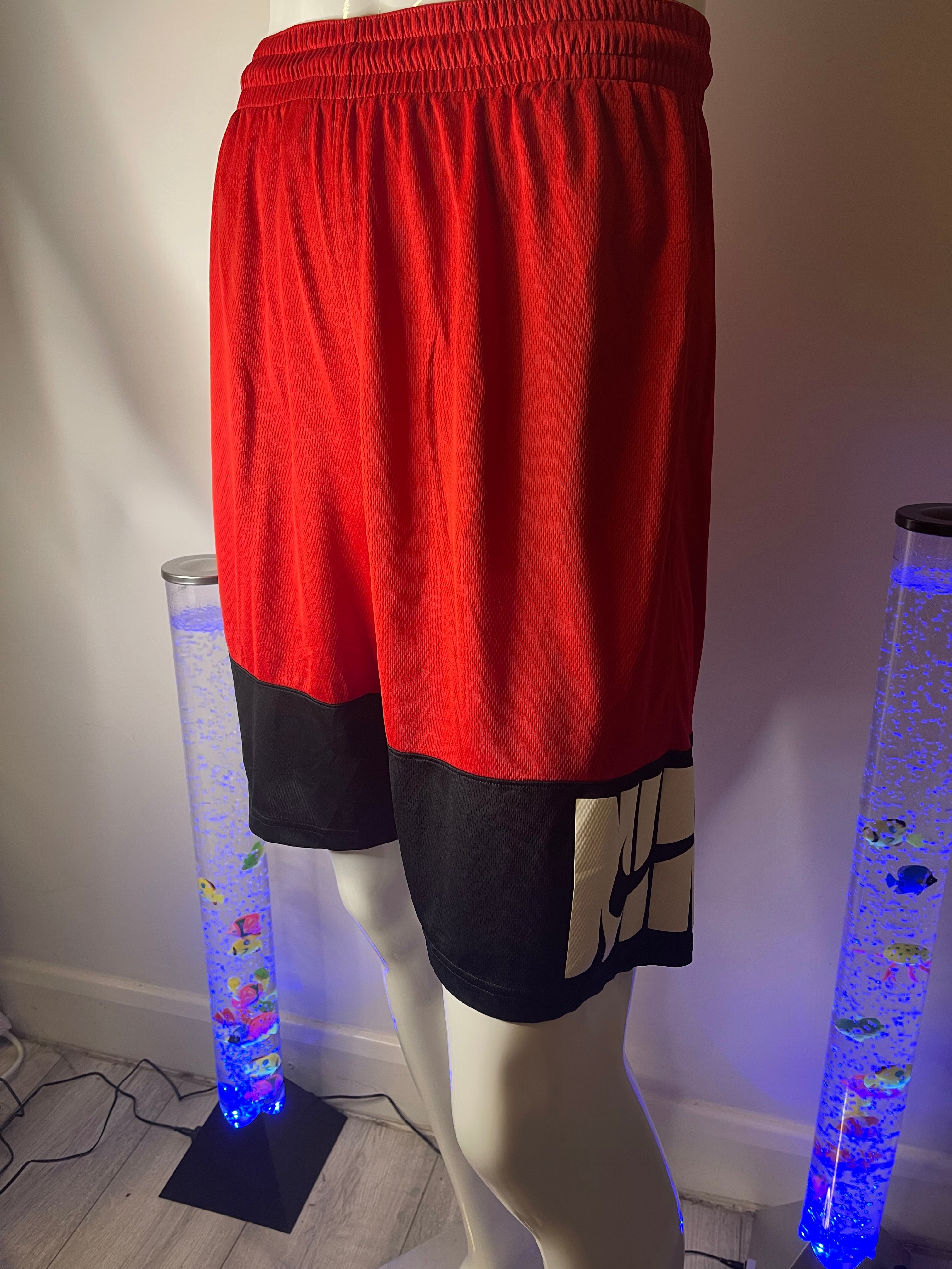 Nike Men's Red Sports Shorts with Pockets – Size M