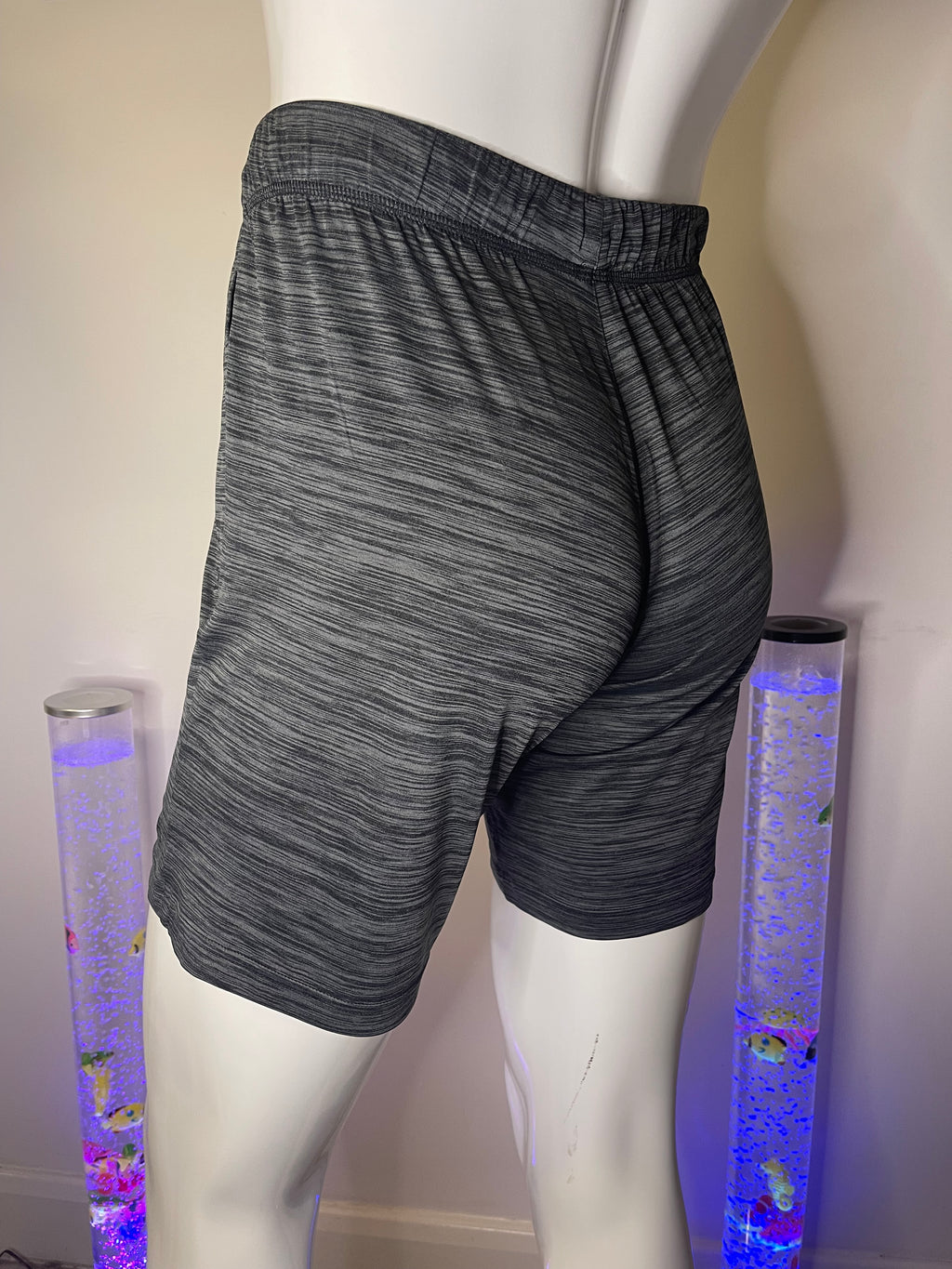 Adidas Men's Grey Sports Shorts with Pockets – Size S