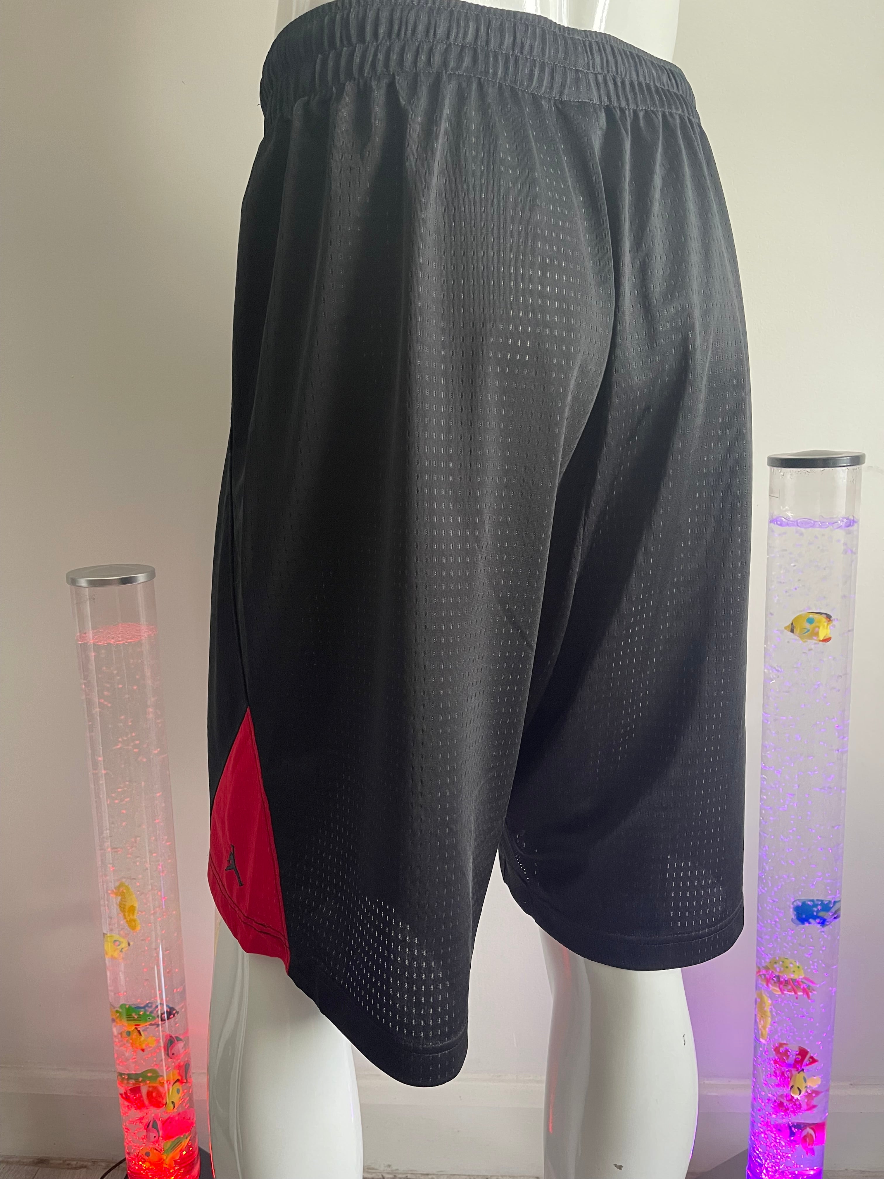 Jordan Dri-FIT Basketball Shorts Black/Red XL with Pockets