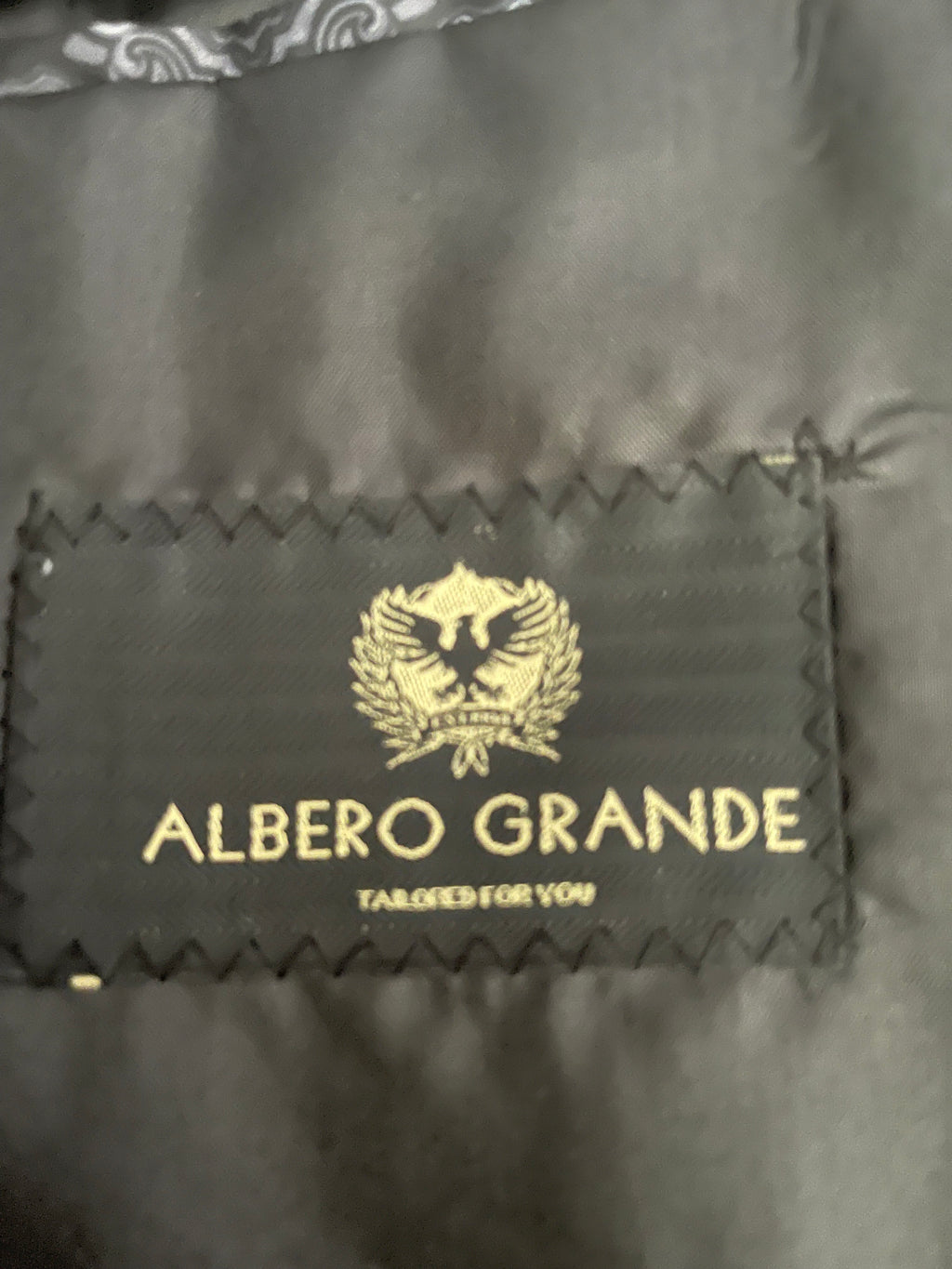 Albero Grande Wool Blend Check Blazer Size 52 Grey Made in Turkey