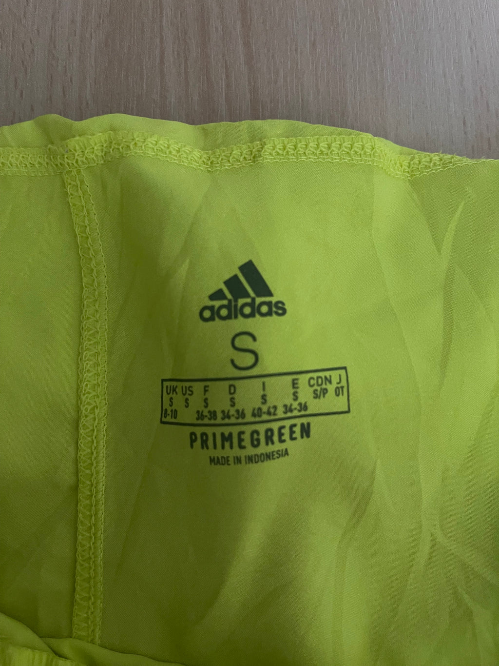 Adidas Primegreen Women’s Running Shorts Lime Green Size S UK 8-10