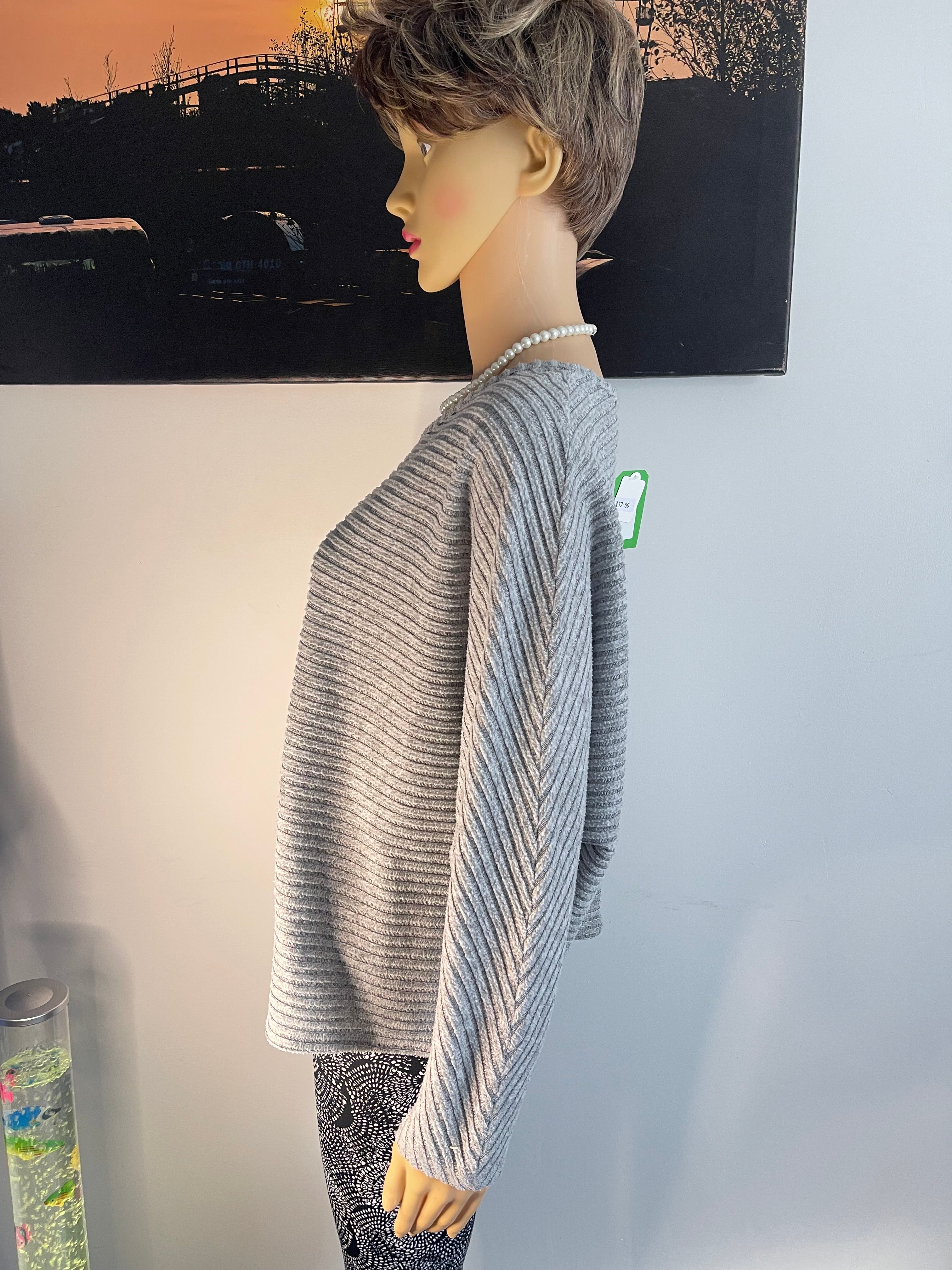 🤍 Primark Grey Oversized Jumper Size L 🤍 Cozy Women’s Sweater