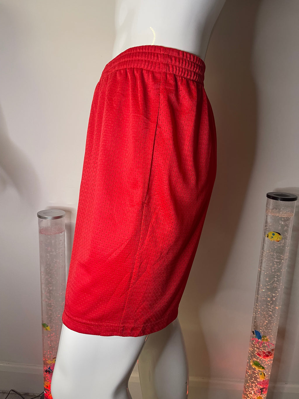 Men's Red Mesh Sports Shorts – Size L