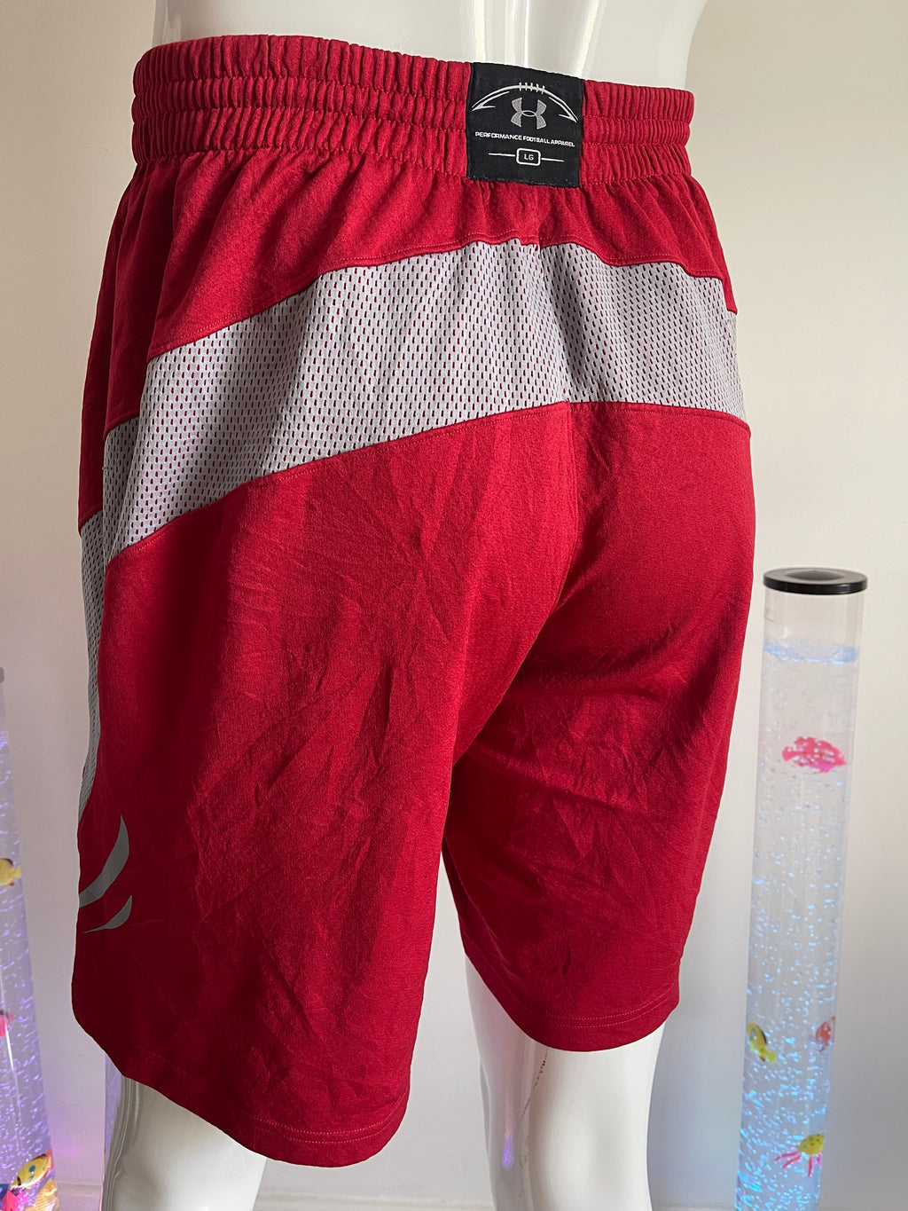 Under Armour Red Sports Shorts Men LG
