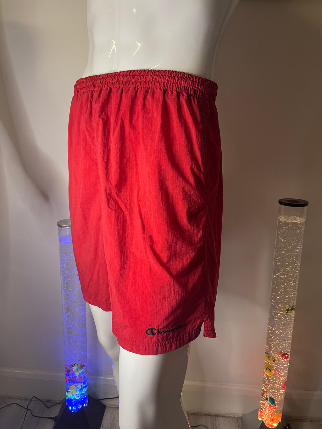 Champion Men's Red Shorts with Pockets – Size L