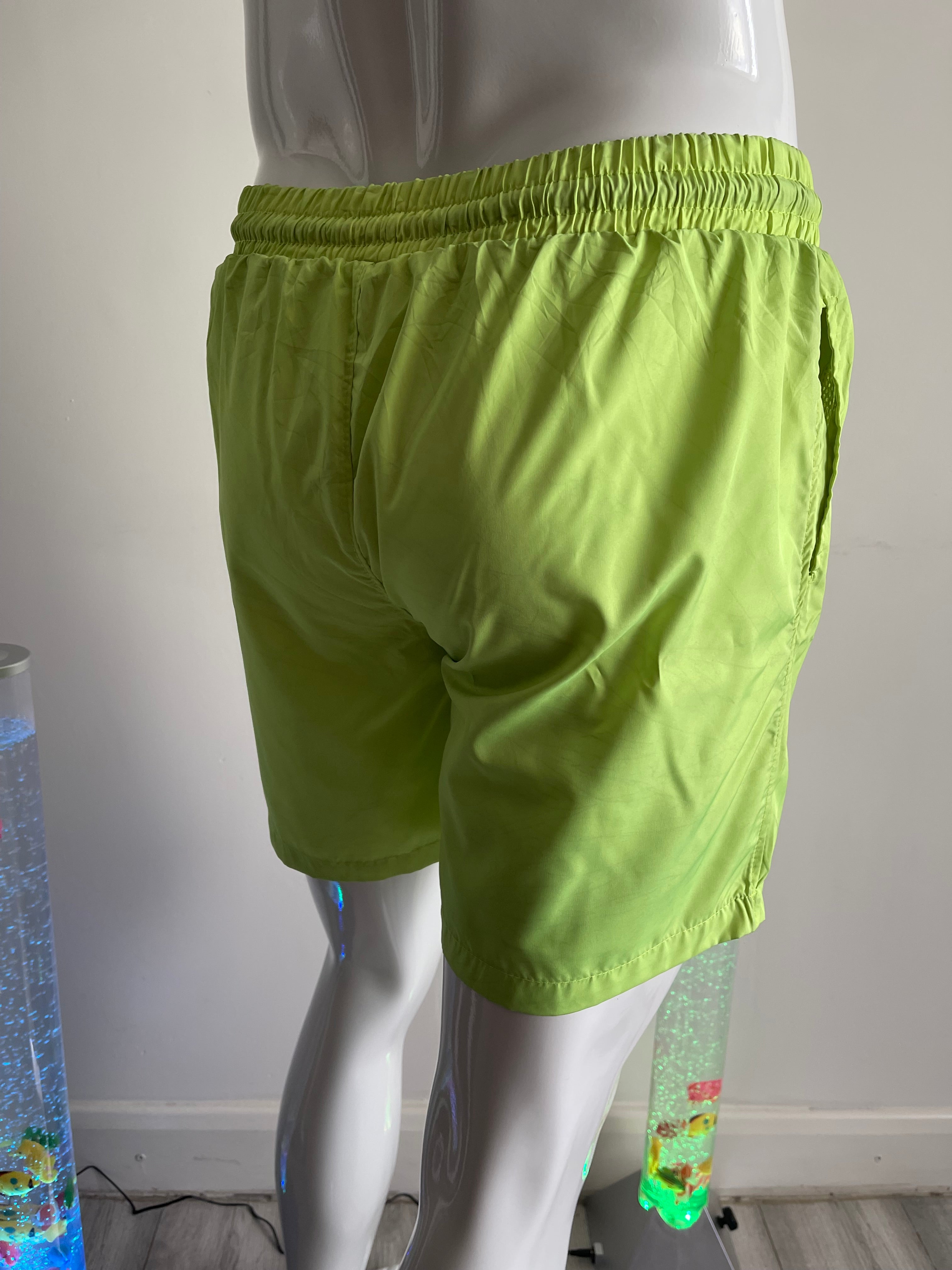 Adidas Neon Green Sports Shorts Men's XL