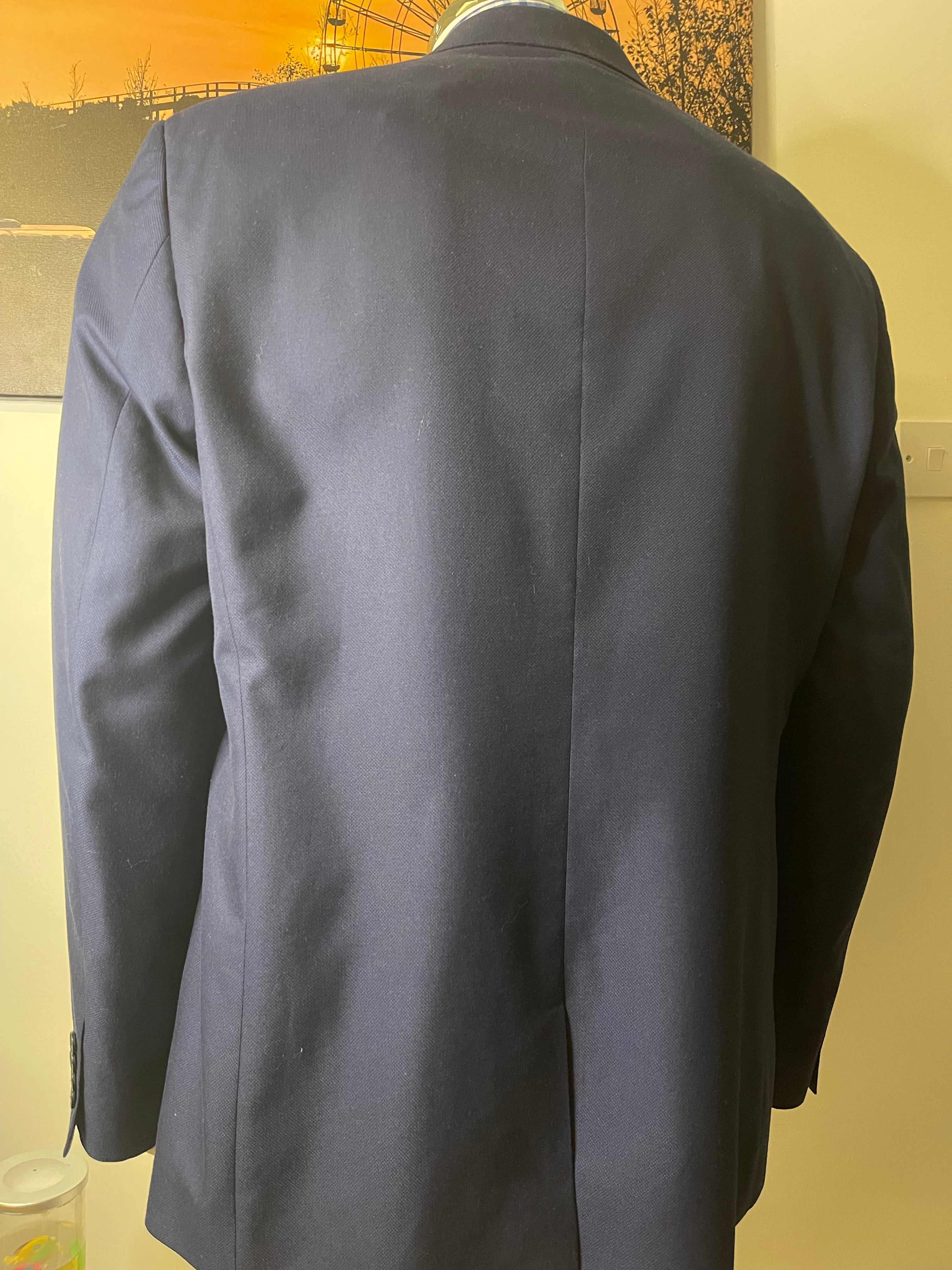 NEXT Tailoring Navy Blazer 46L 117cm Regular Fit Smart Jacket