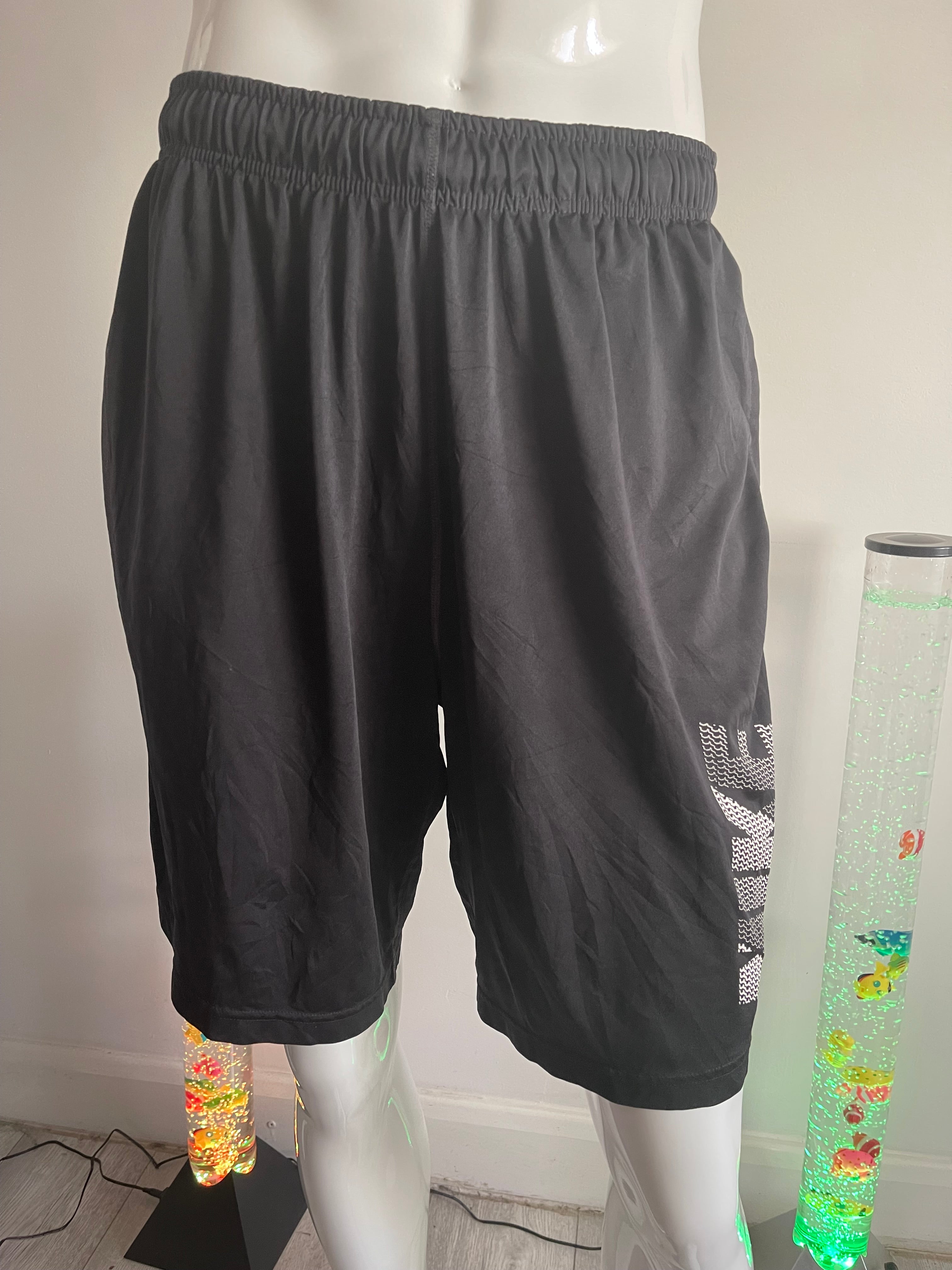 Nike Men's Black Sports Shorts with Pockets – Size L