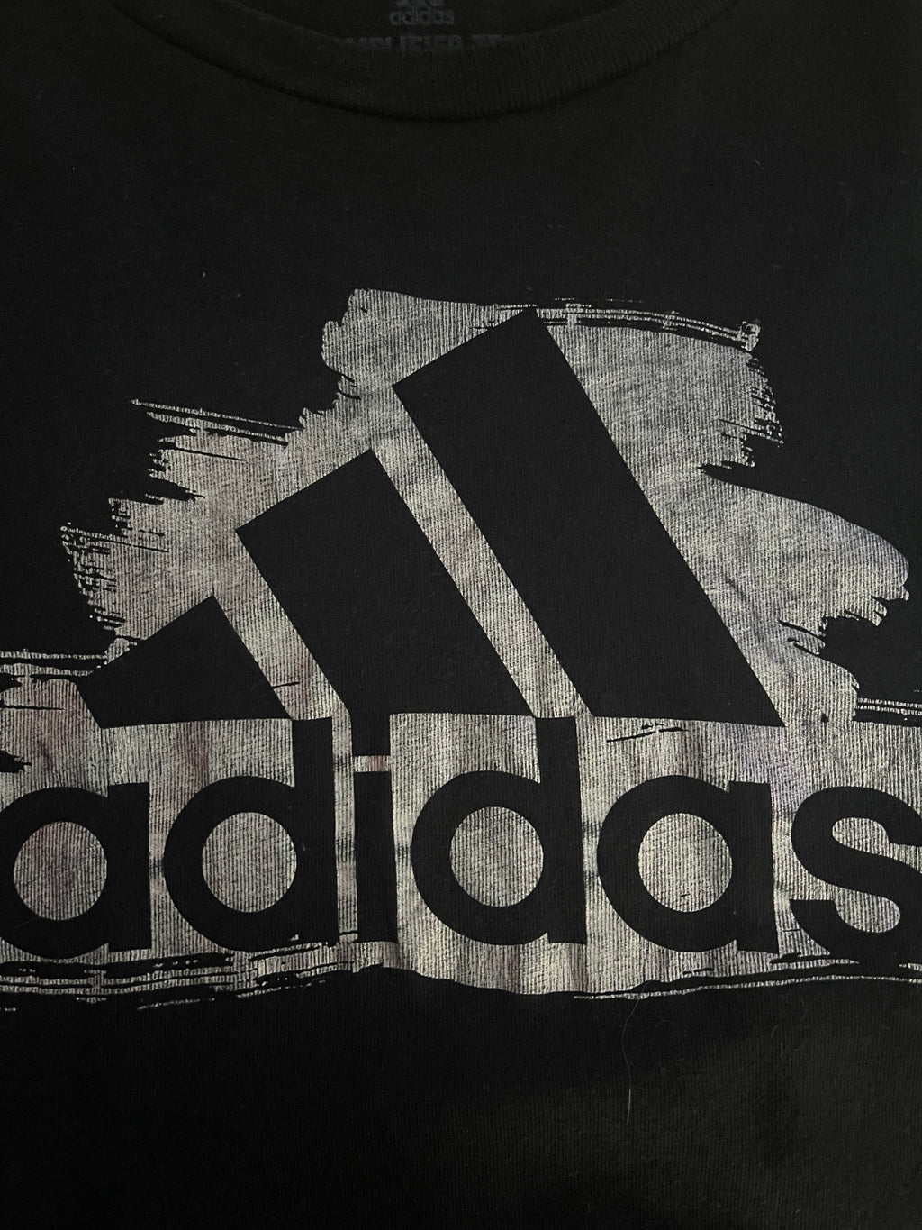 Adidas Amplifier Tee Black Logo T-Shirt Women M