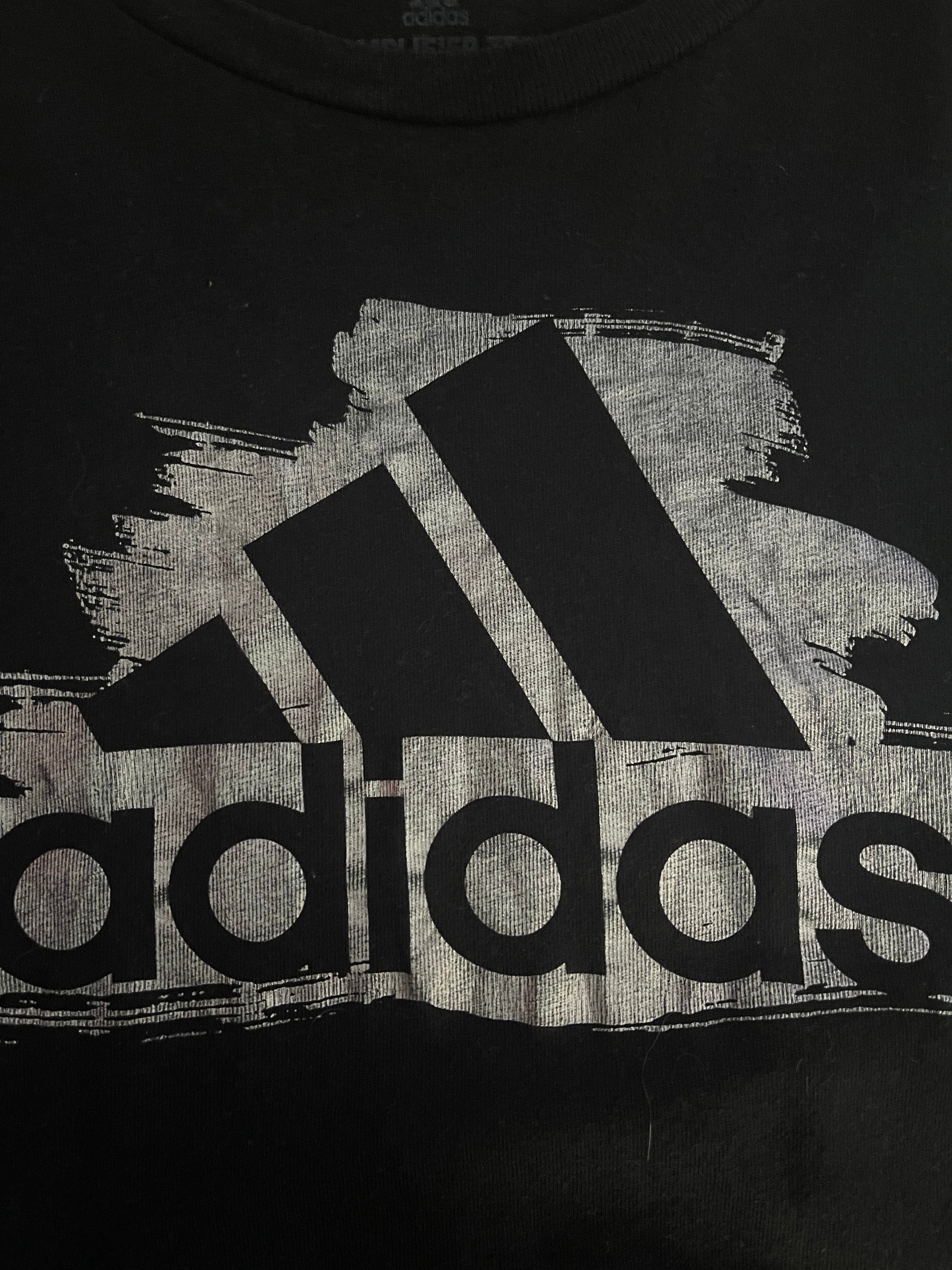 Adidas Amplifier Tee Black Logo T-Shirt Women M
