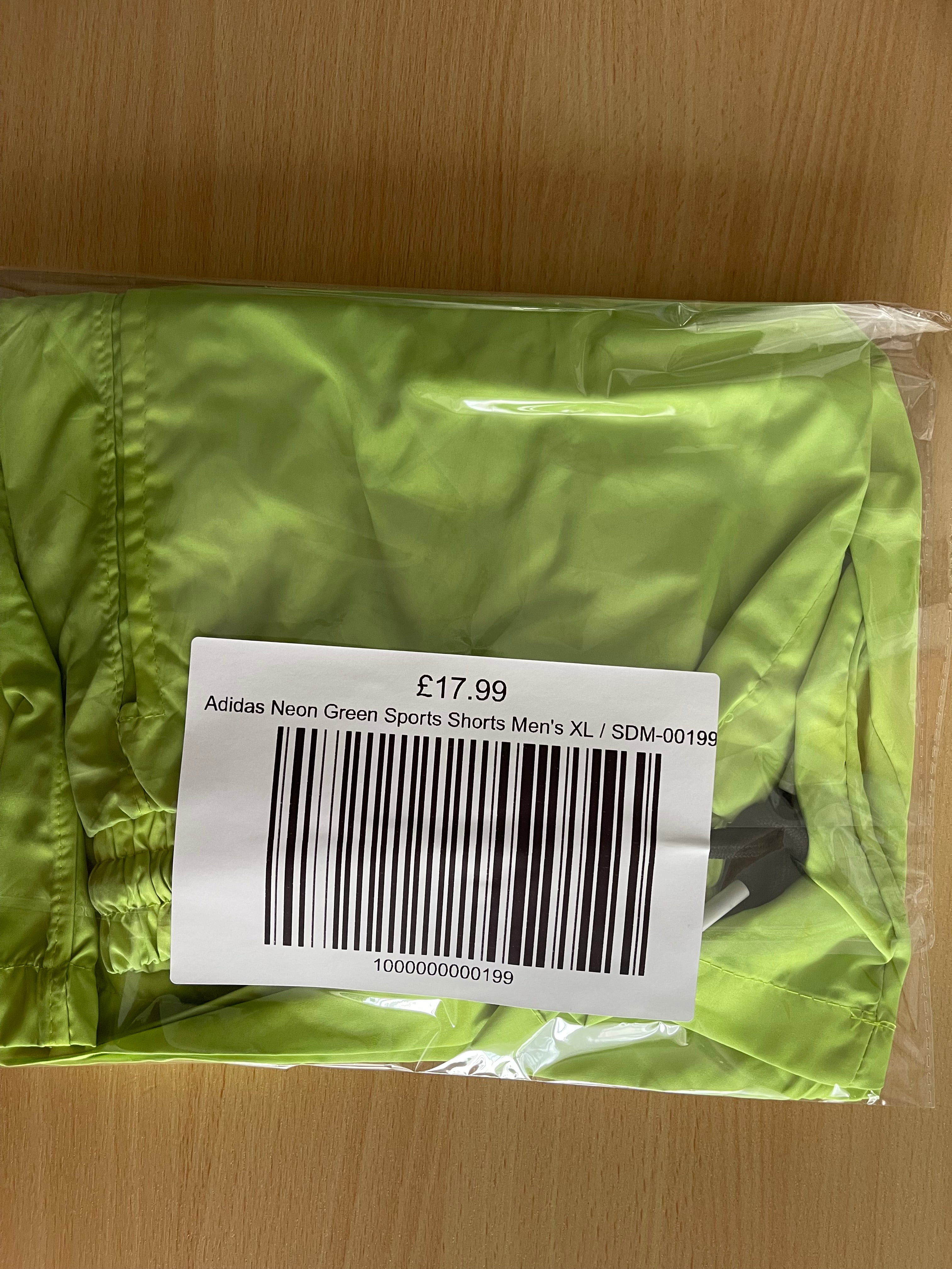 Adidas Neon Green Sports Shorts Men's XL