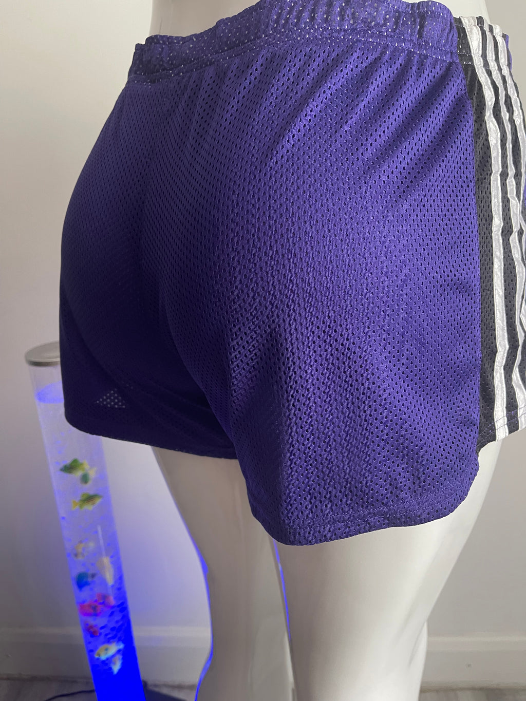 Adidas Women's Purple Mesh Shorts UK 12-14