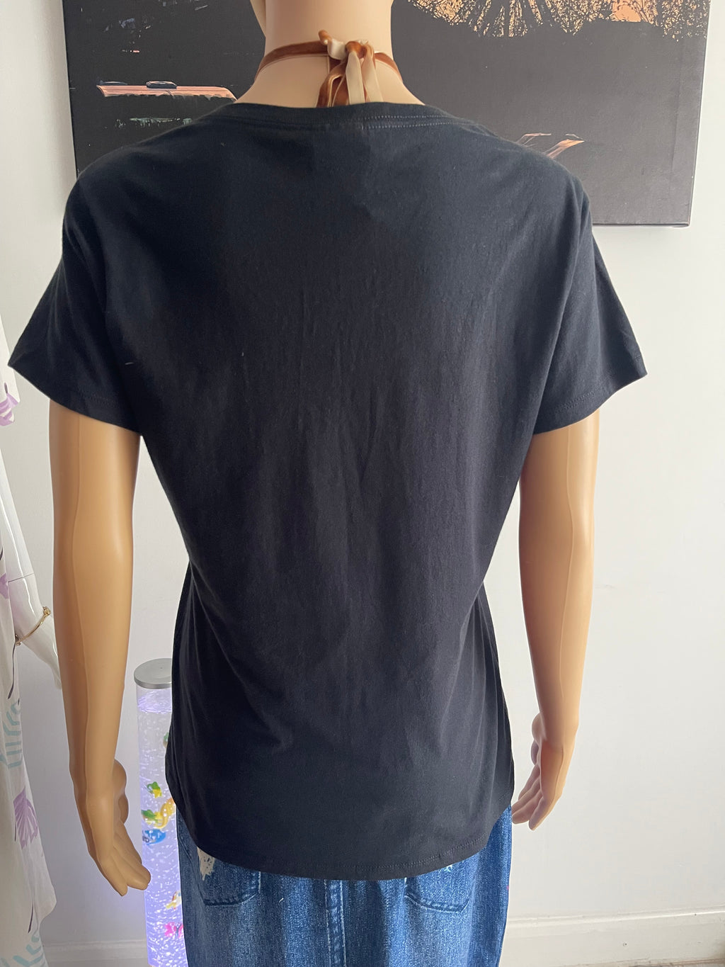 Port & Company Black Deer Print T-Shirt Size M