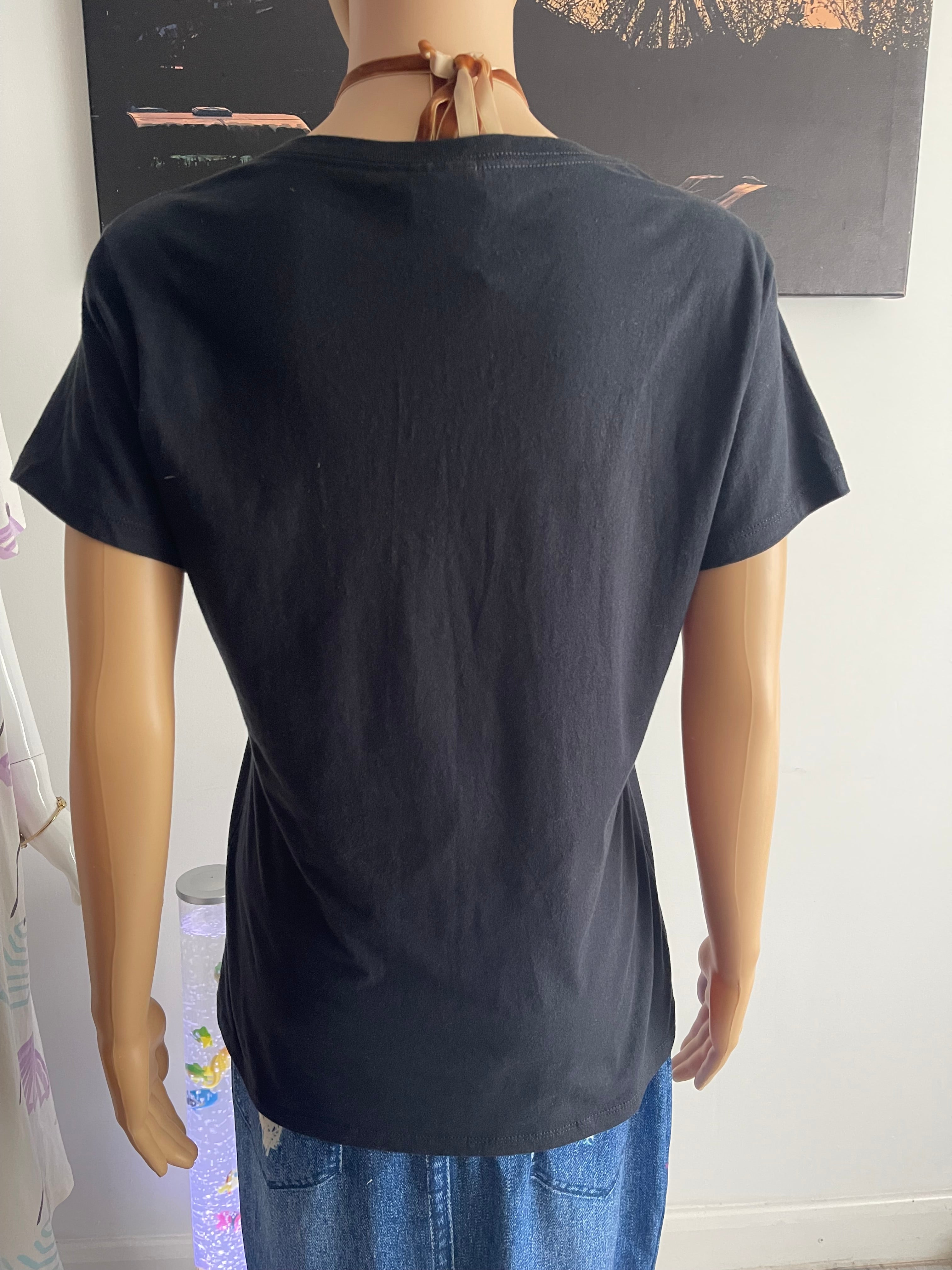 Port & Company Black Deer Print T-Shirt Size M