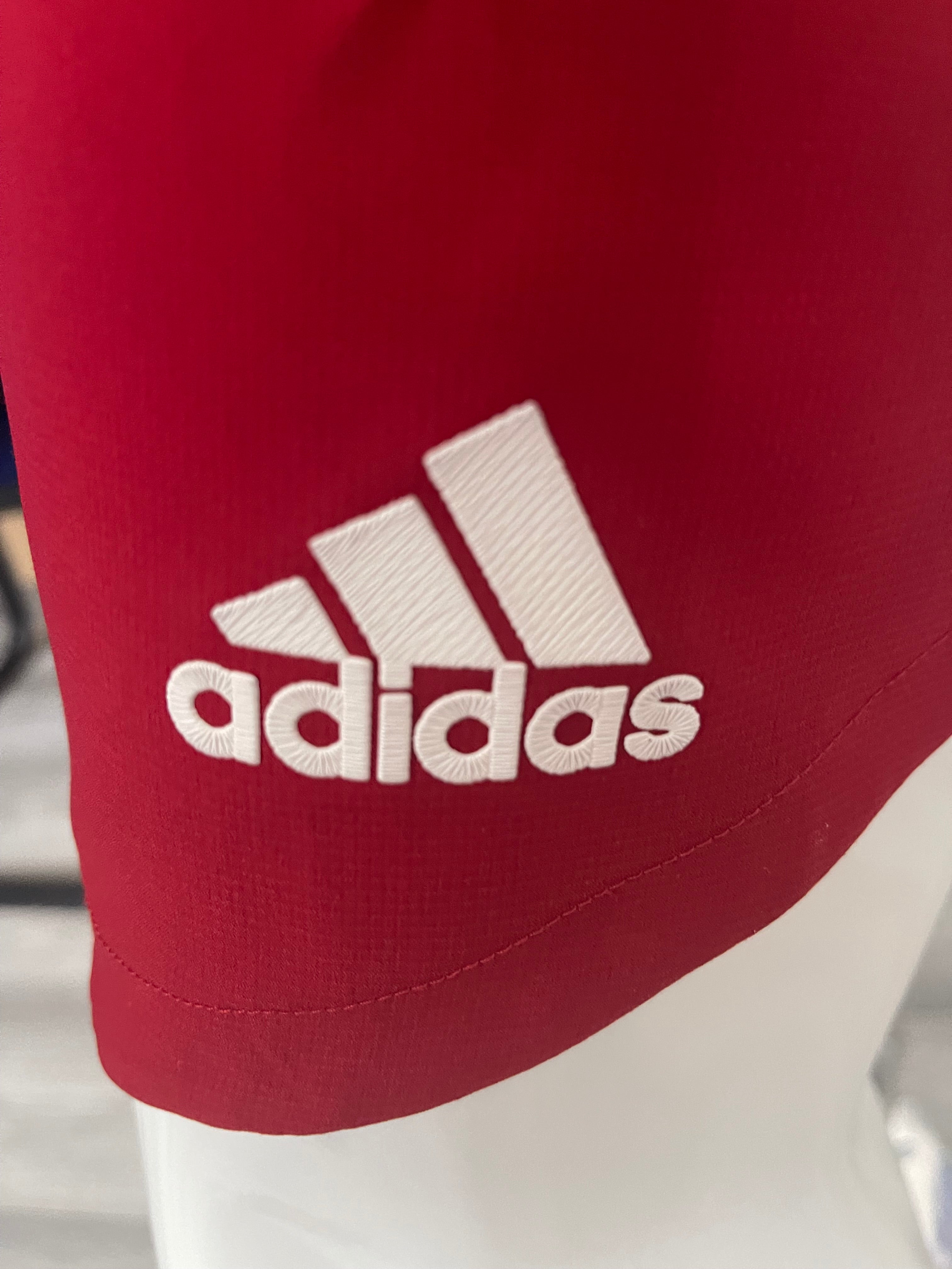 Adidas Men’s Red Sports Shorts – Size M