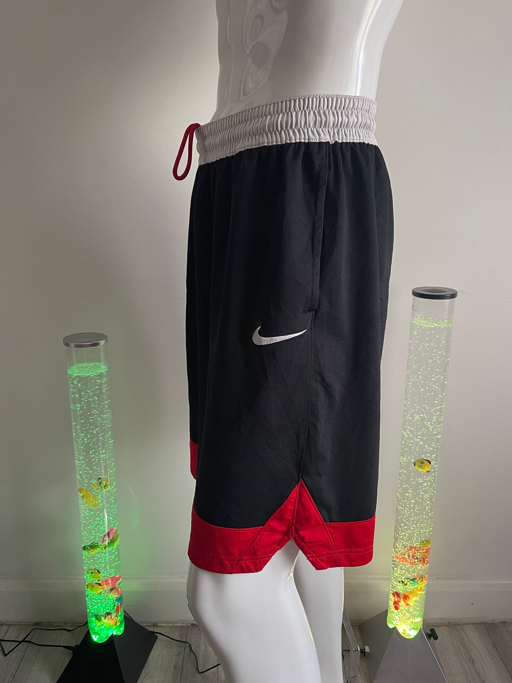Nike Dri-FIT Basketball Shorts Black/Red XL with Pockets