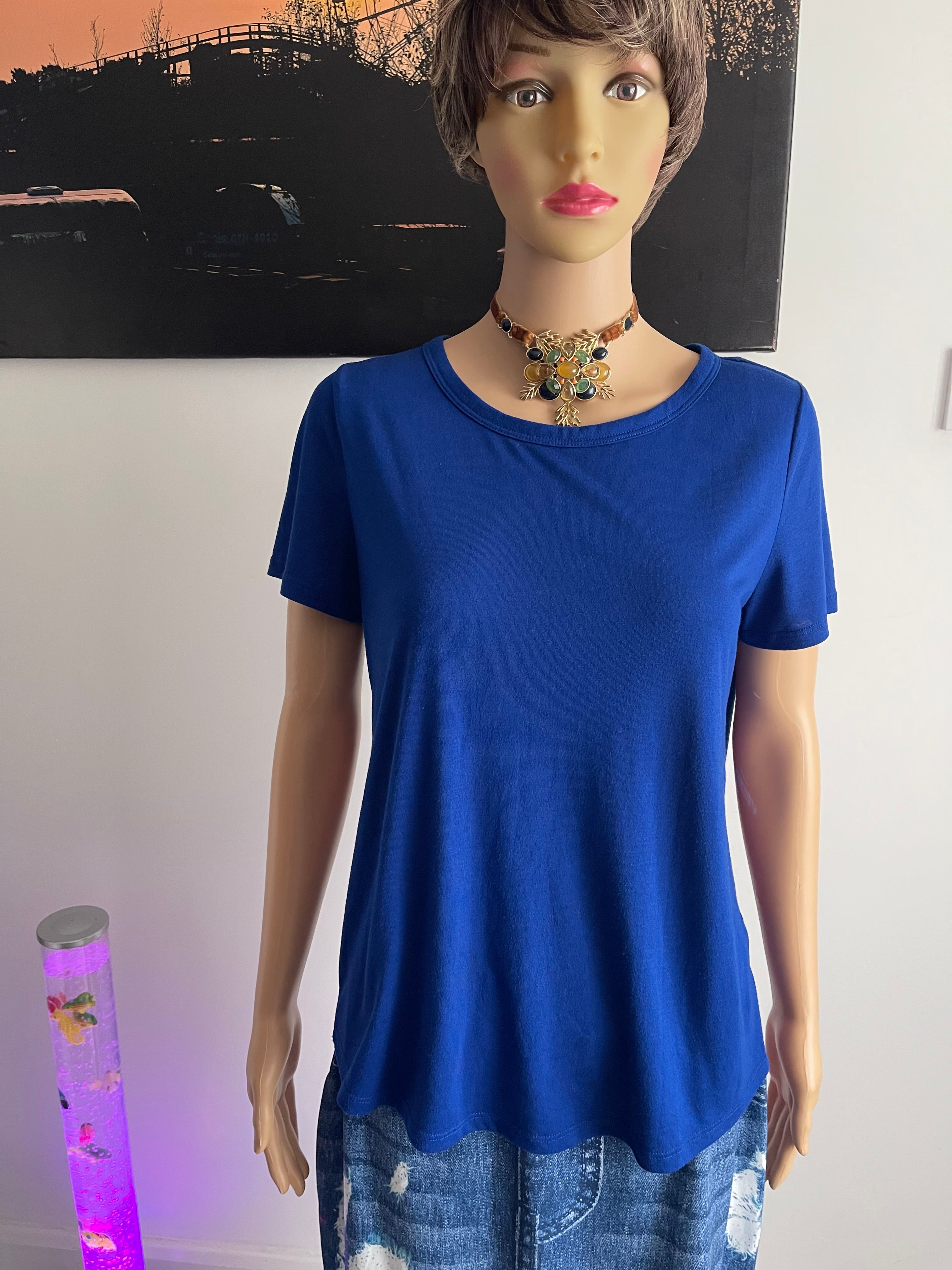 M&S Collection Cobalt Blue T-Shirt UK 12