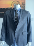 Albero Grande Wool Blend Blazer Size 52 Grey Made in Turkey
