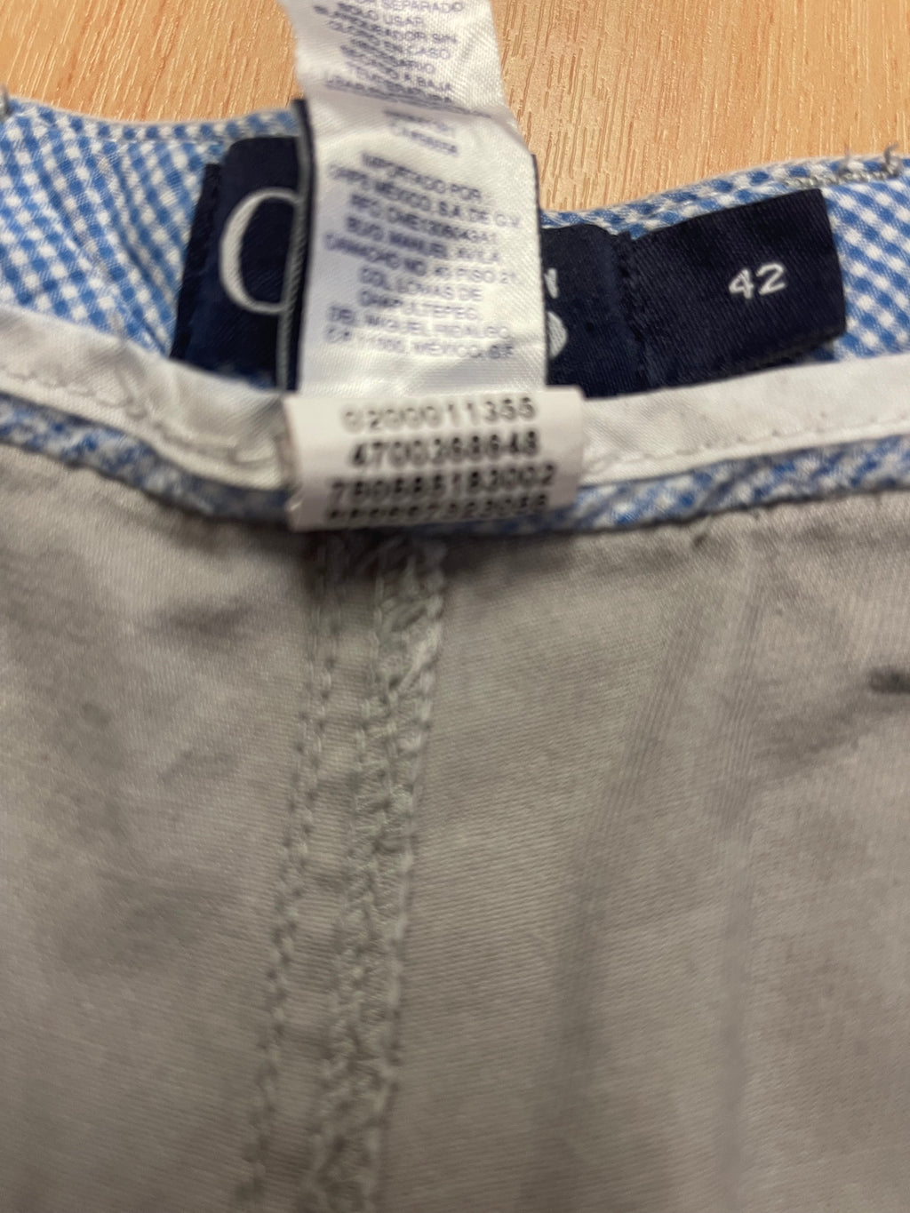 CHAPS Men’s Chino Shorts W42 Light Grey with Pockets