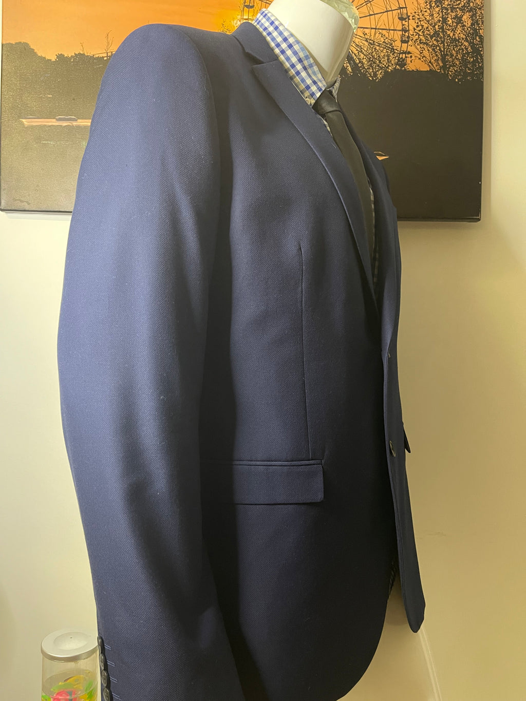 NEXT Tailoring Navy Blazer 46L 117cm Regular Fit Smart Jacket