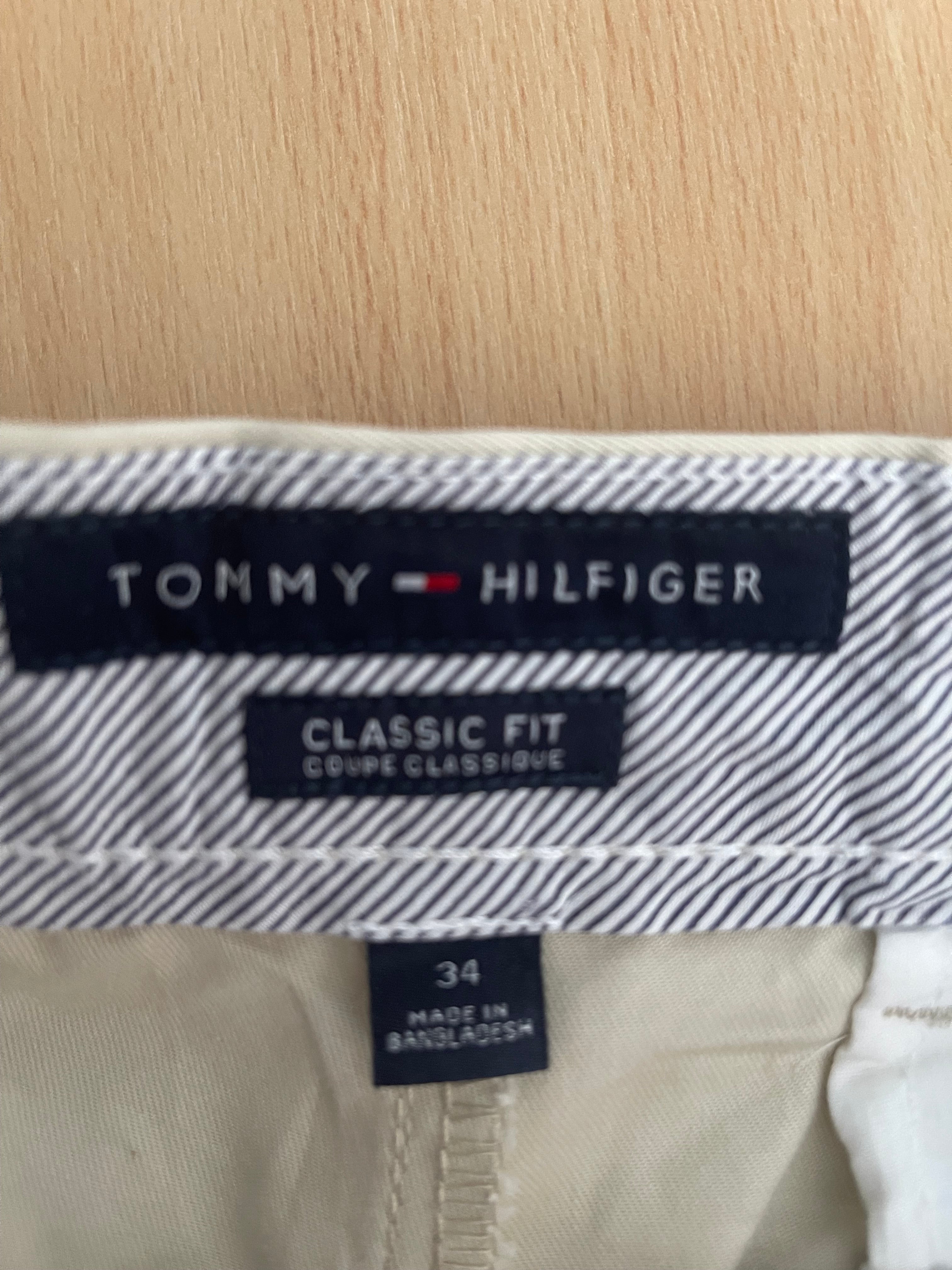Tommy Hilfiger Men’s Chino Shorts W34 – Cream Beige – Classic Fit