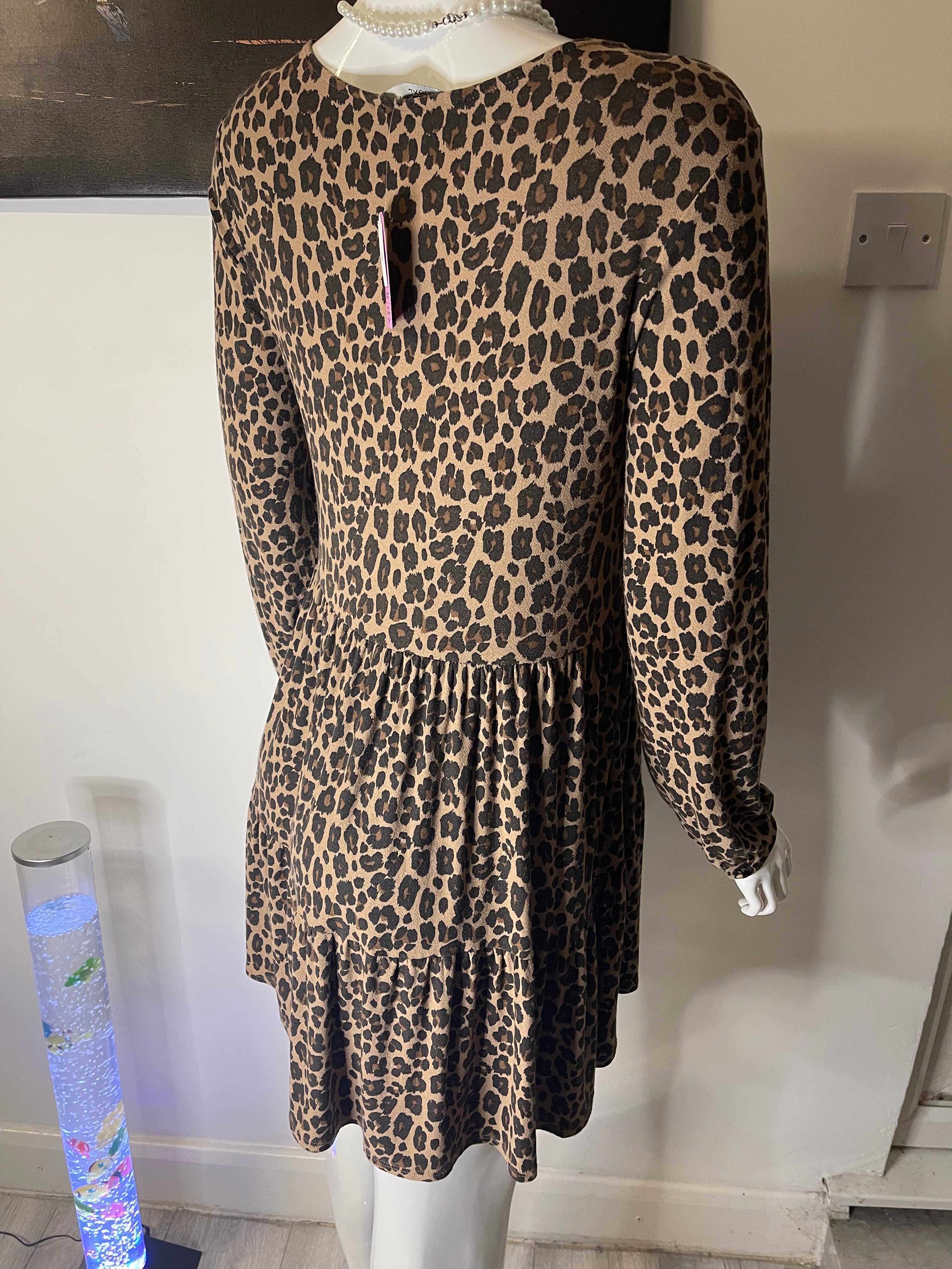 Next Leopard Print Smock Dress – Size S