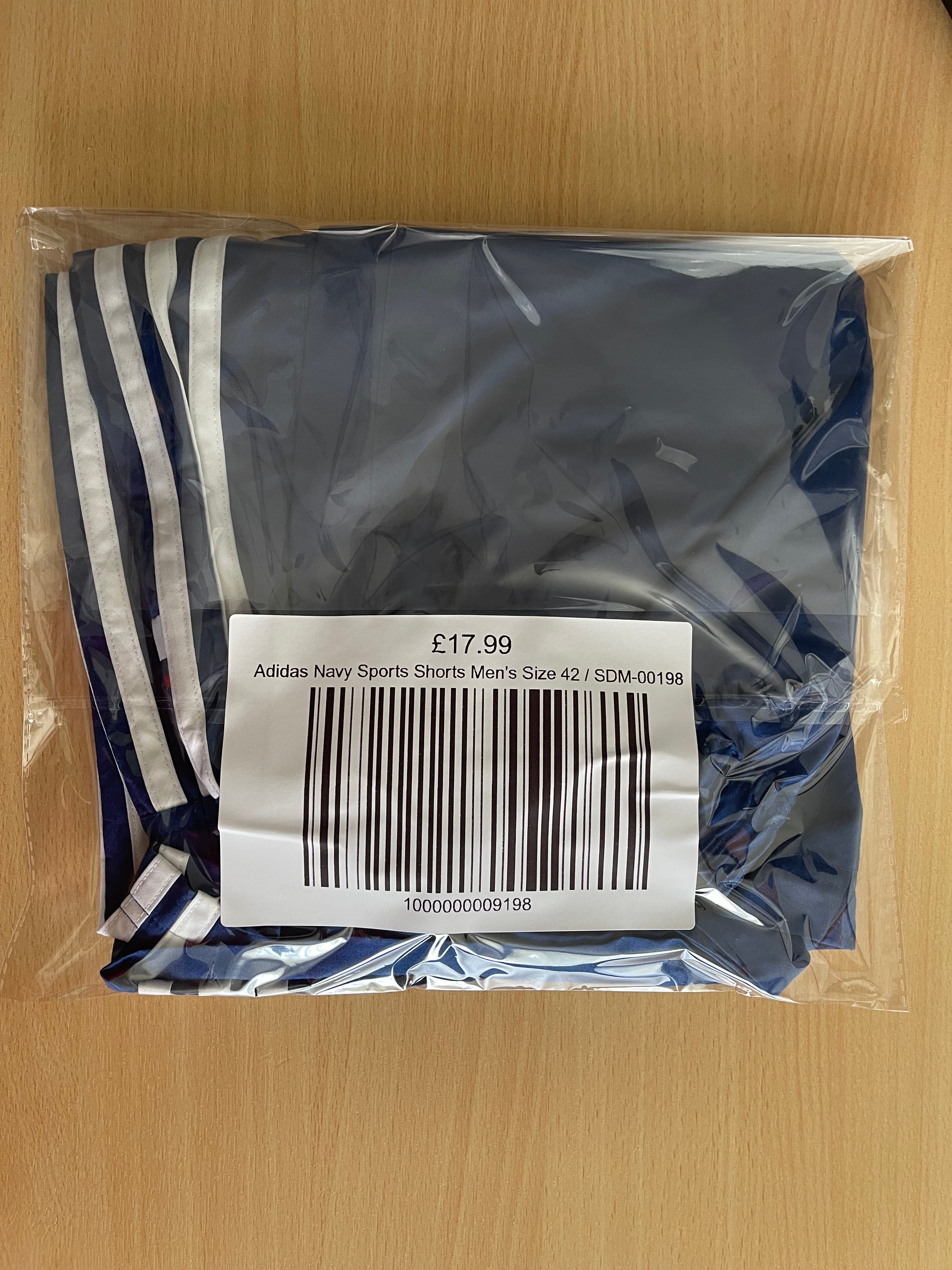 Adidas Navy Sports Shorts Men's Size 42