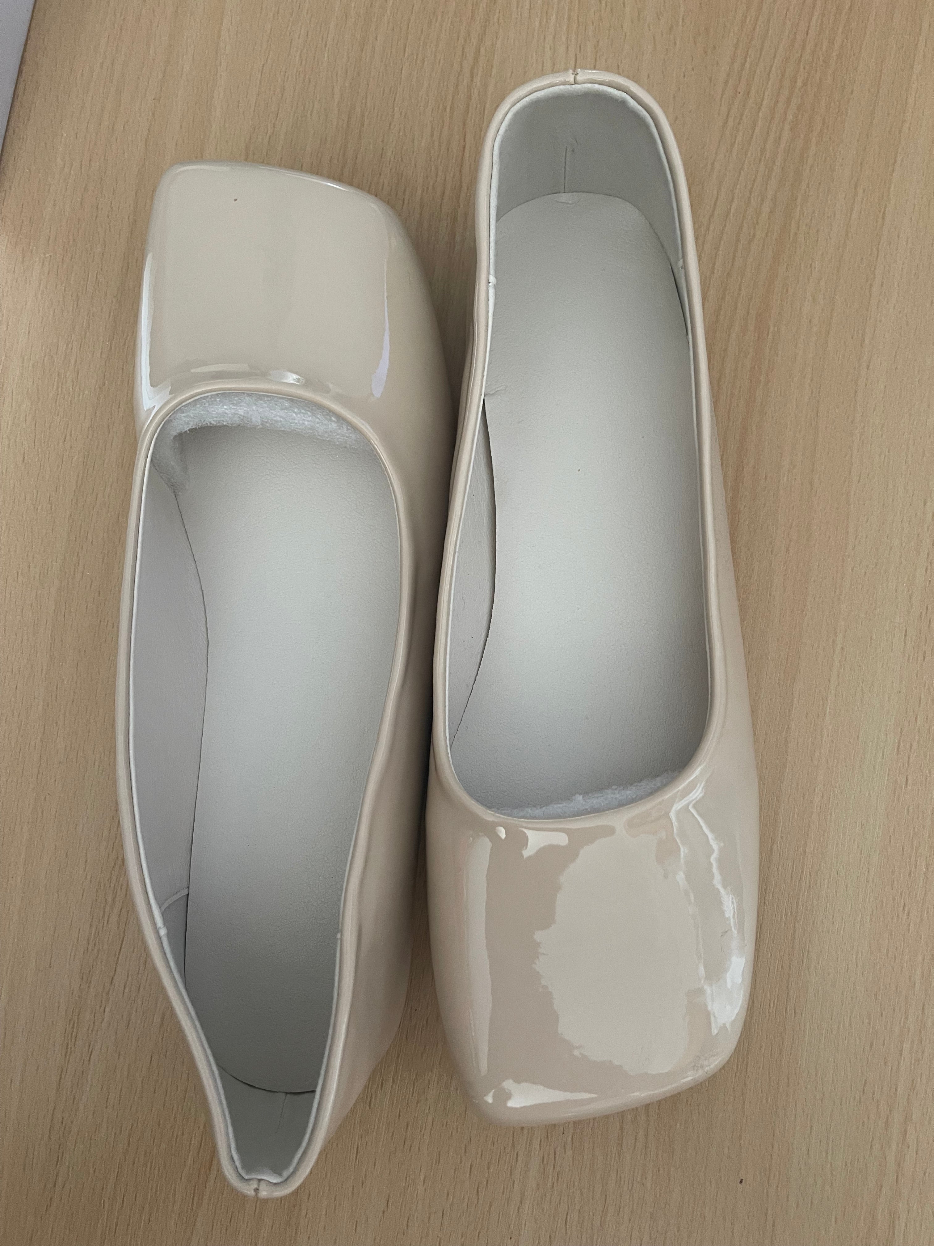 Women's Nude Patent Ballet Flats – UK 9