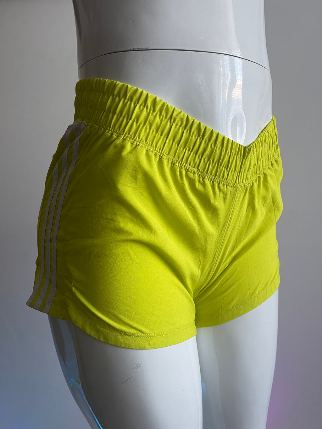 Adidas Primegreen Women’s Running Shorts Lime Green Size S UK 8-10