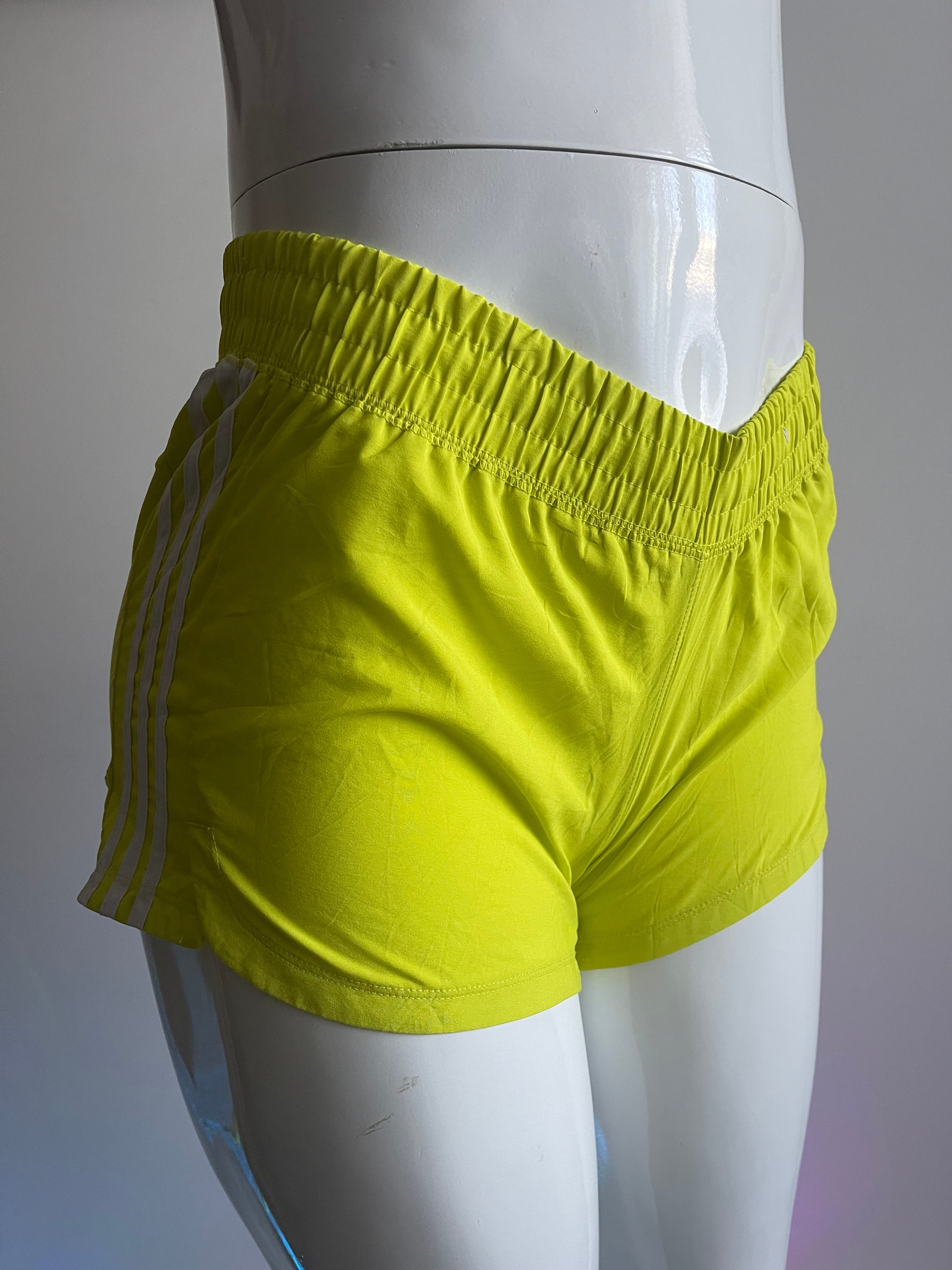 Adidas Primegreen Women’s Running Shorts Lime Green Size S UK 8-10