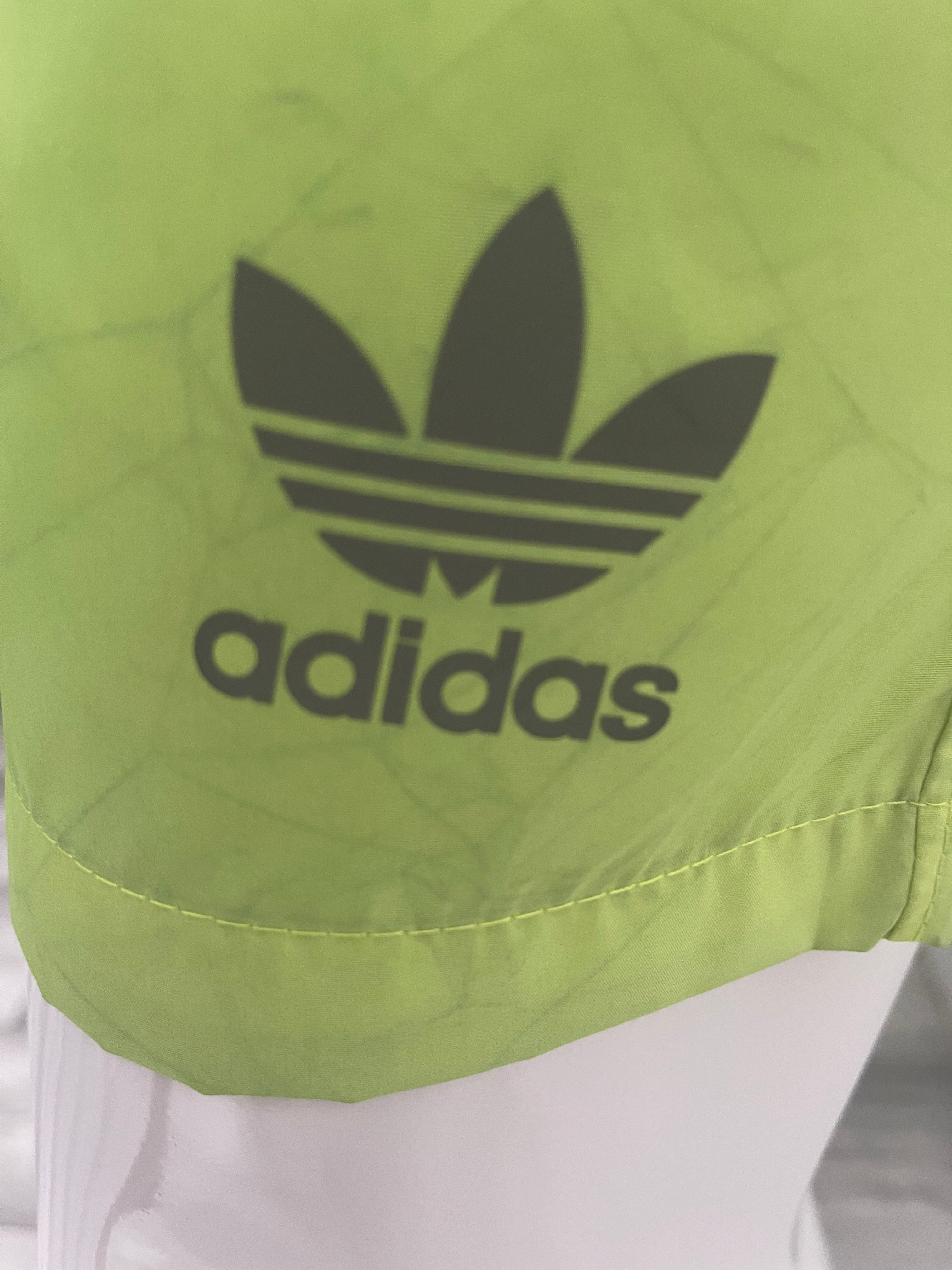 Adidas Men’s Neon Green Shorts With Pockets – Size XL 🔥