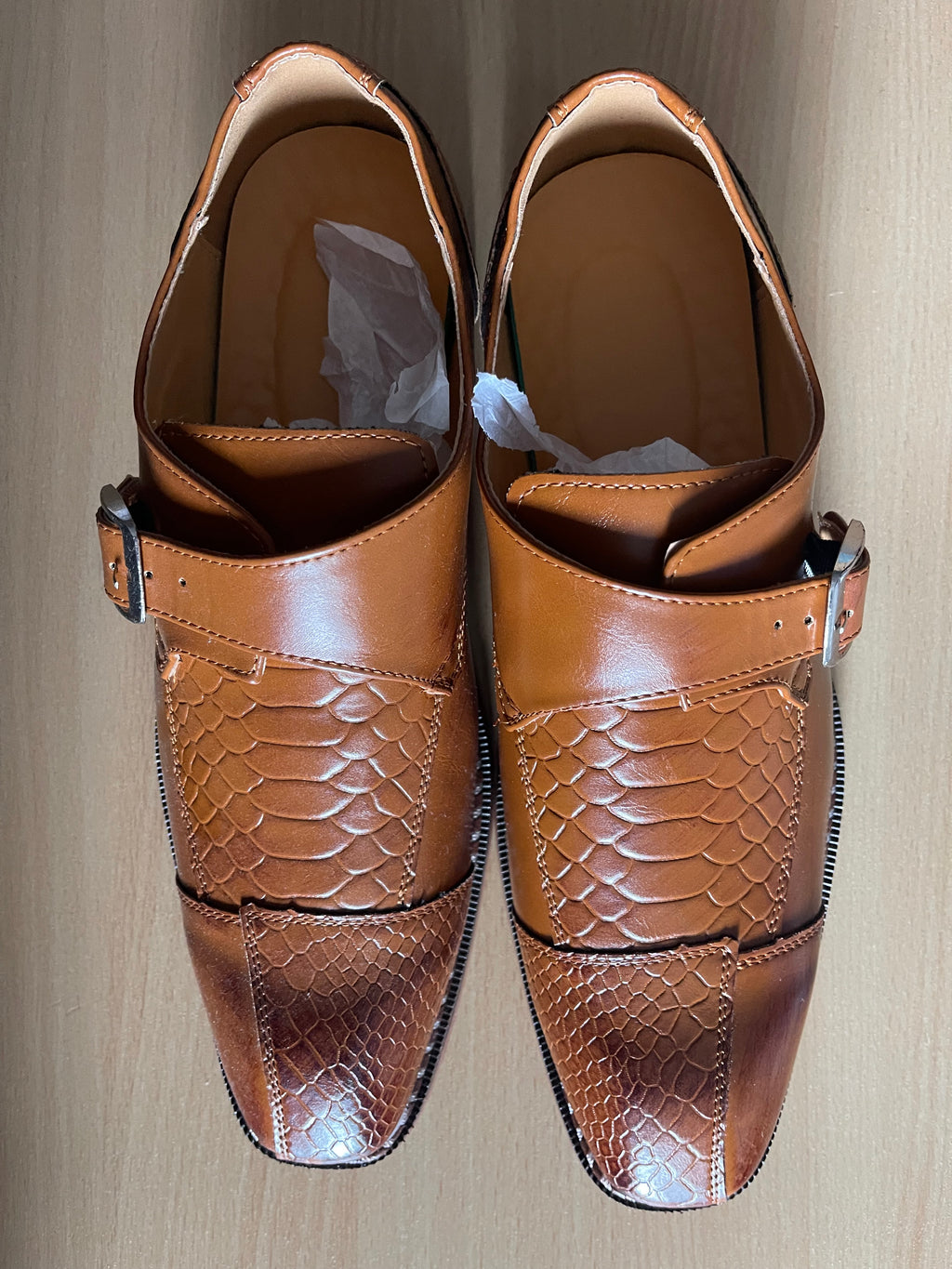 Men’s Brown Monk Strap Shoes UK 7