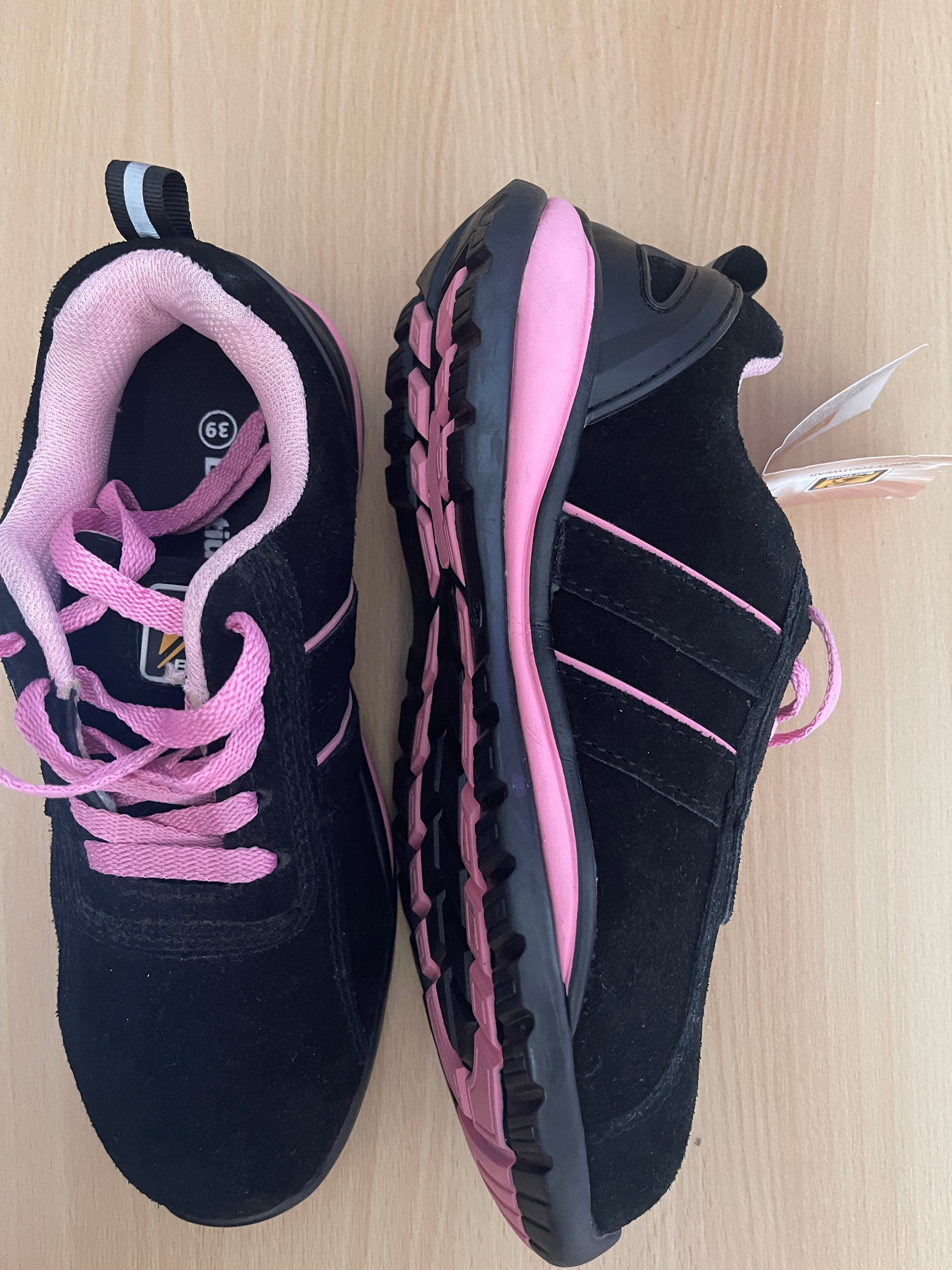 Bartium Women's Safety Shoes Black/Pink – New with Tags – EU 39