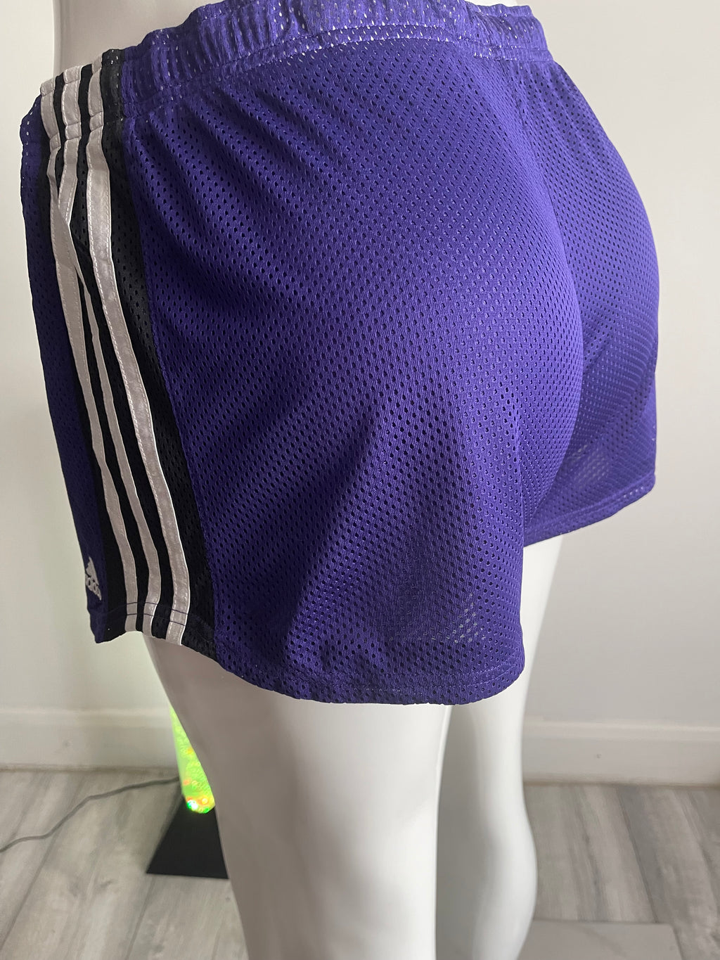 Adidas Women's Purple Mesh Shorts UK 12-14
