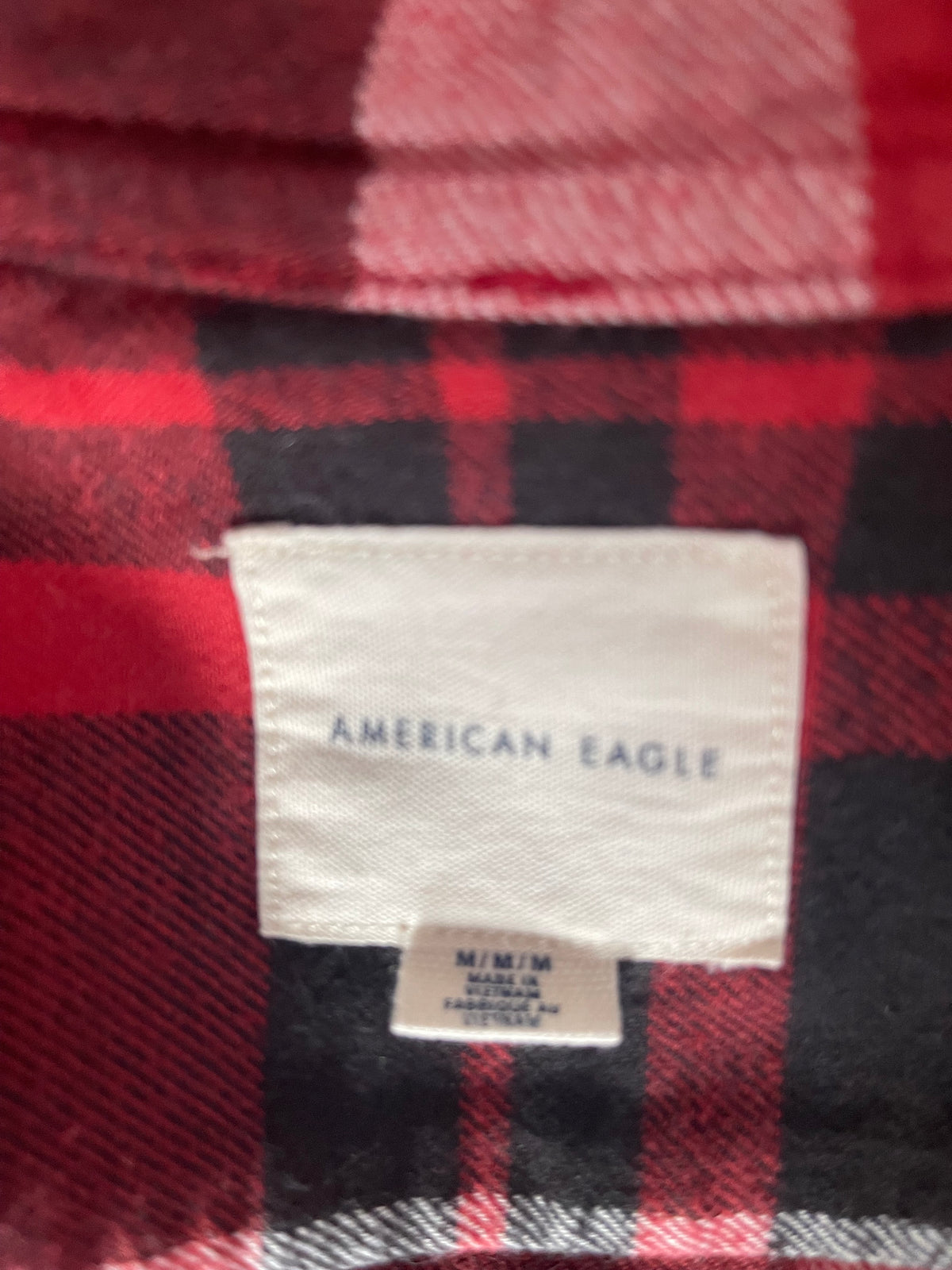 American Eagle Hooded Checked Shirt Size M