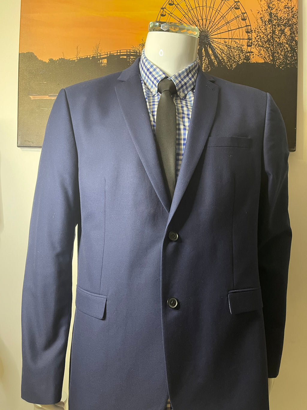NEXT Tailoring Navy Blazer 46L 117cm Regular Fit Smart Jacket