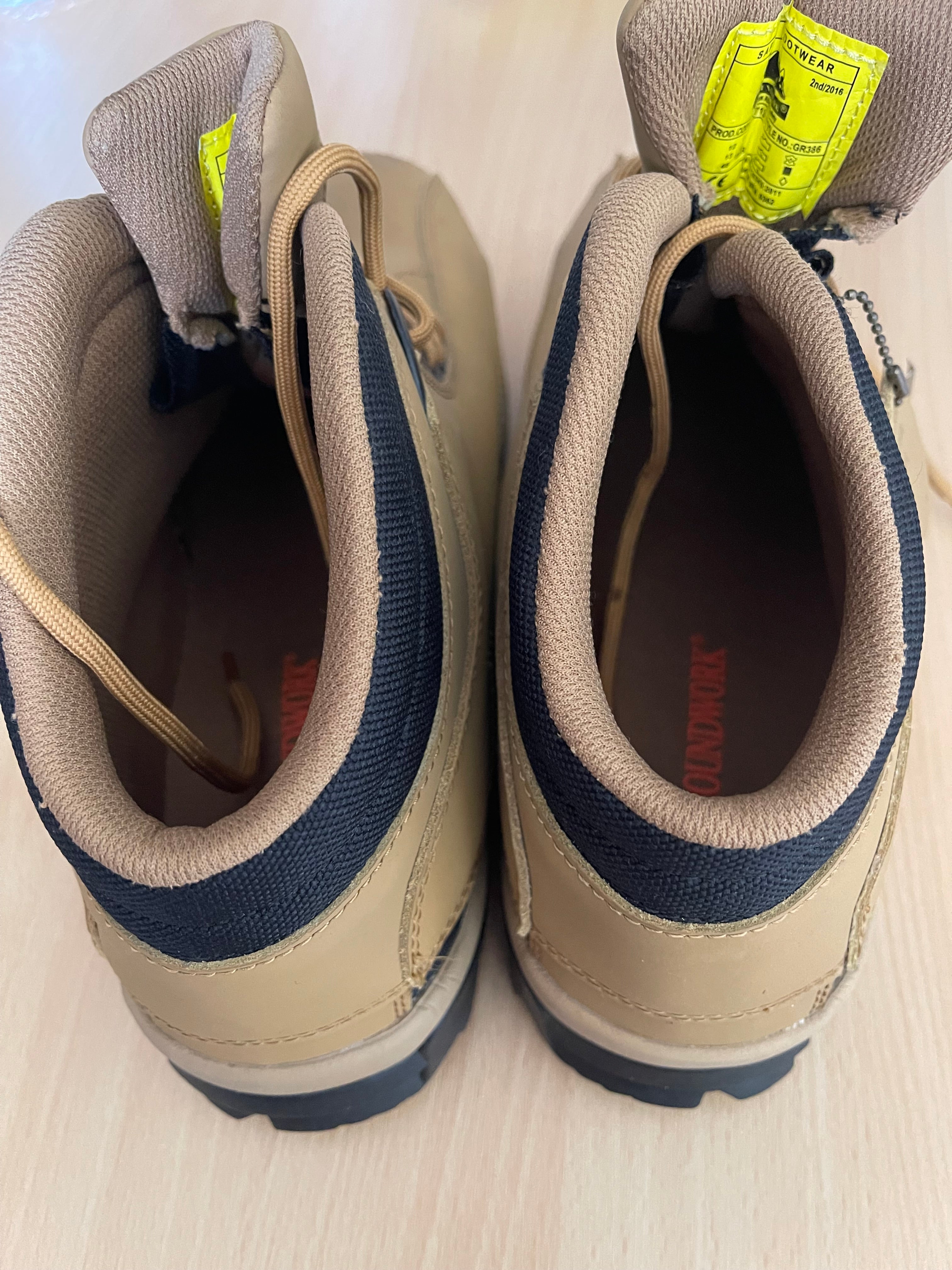Groundwork Men’s Steel Toe Safety Work Boots – Genuine Leather – UK 12 – New