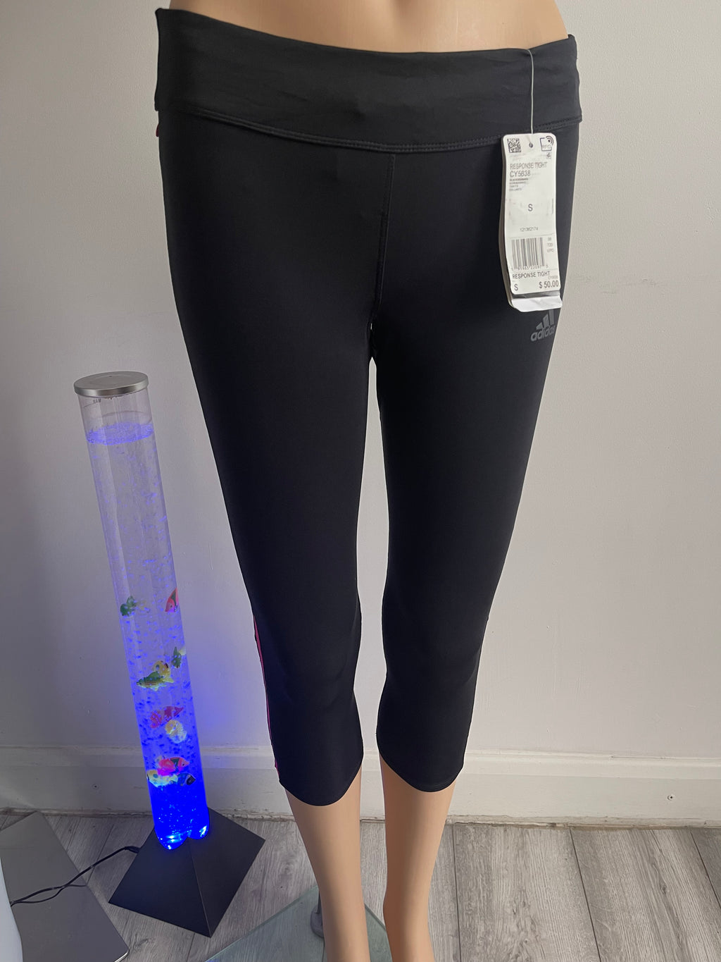 Adidas Response Tight ClimaCool Running Leggings Black Pink – Size S