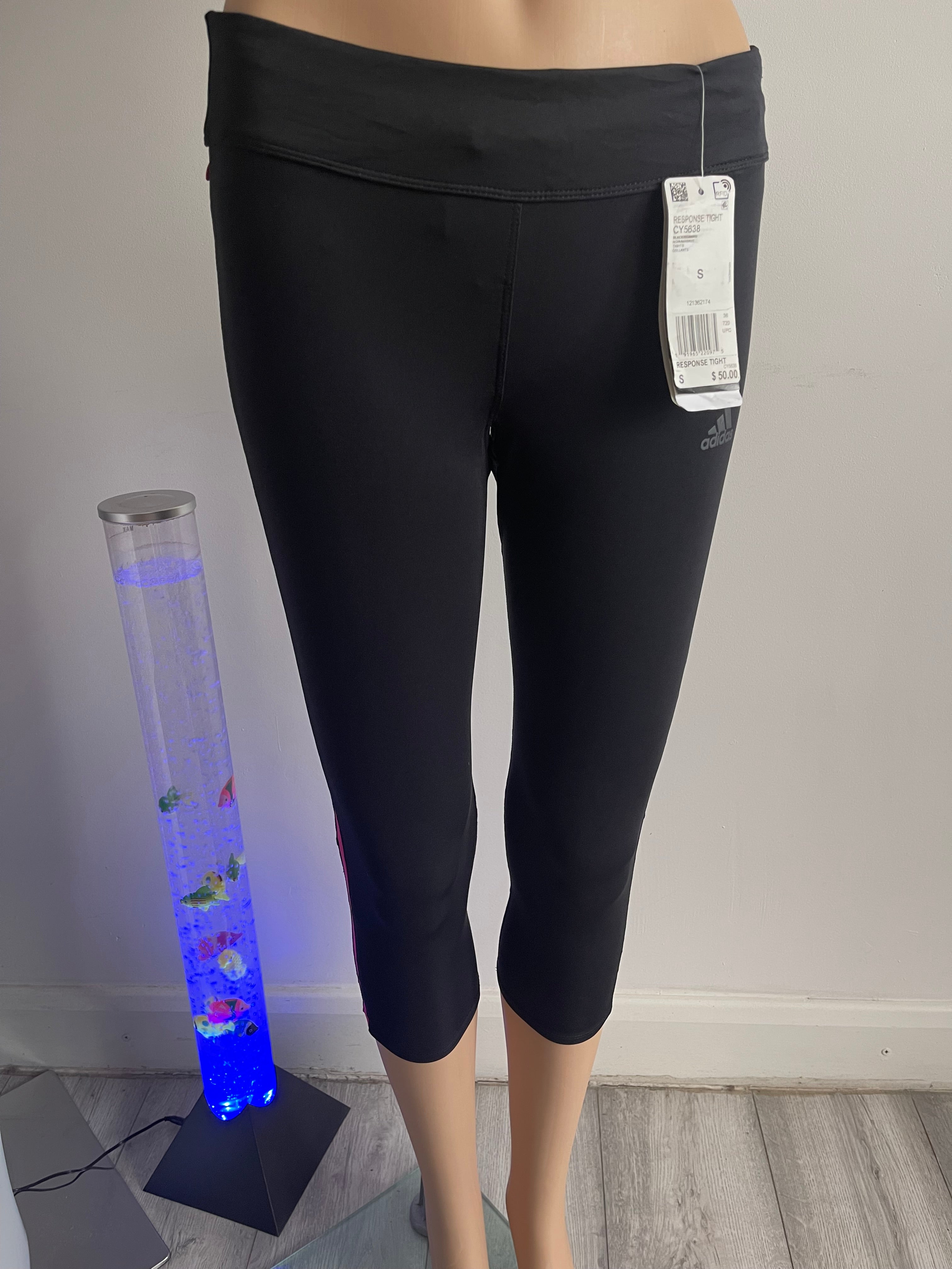 Adidas Response Tight ClimaCool Running Leggings Black Pink – Size S