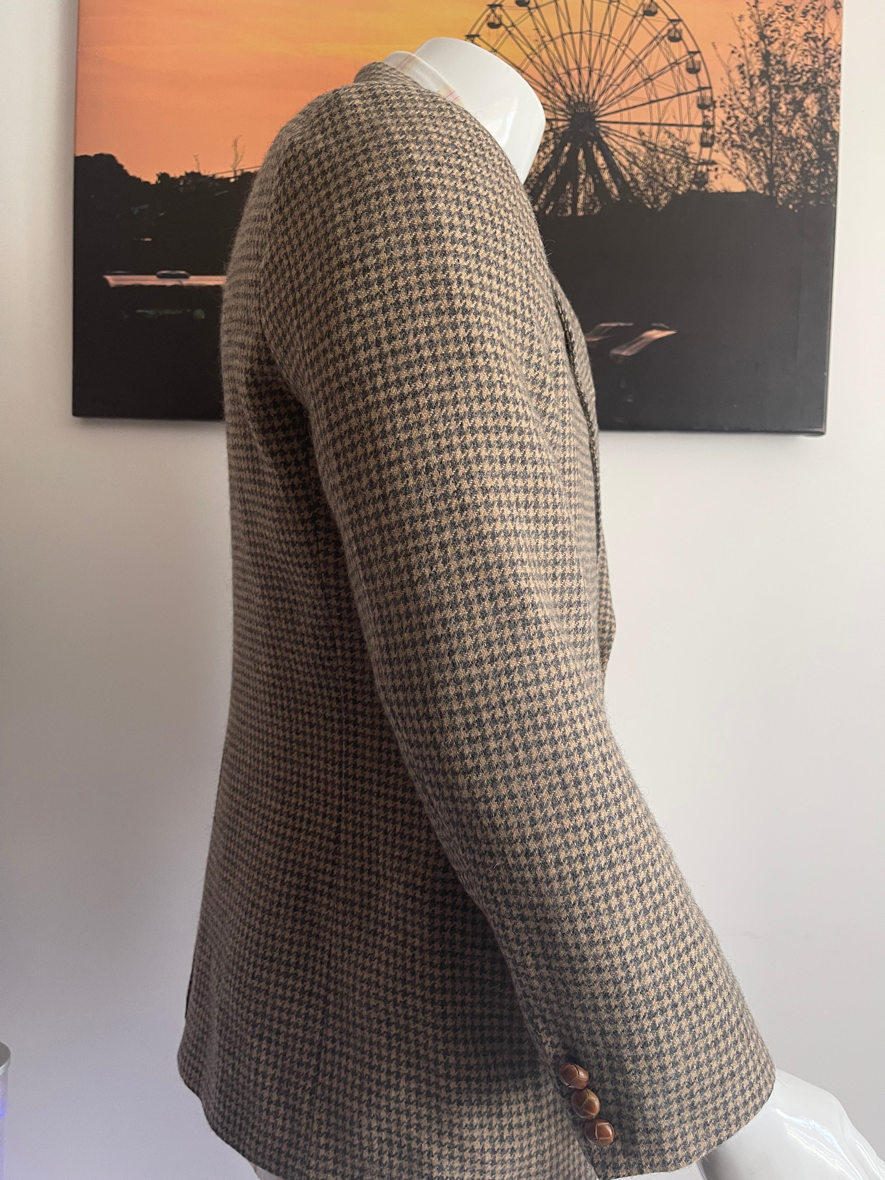Racquet 100% Wool Houndstooth Blazer