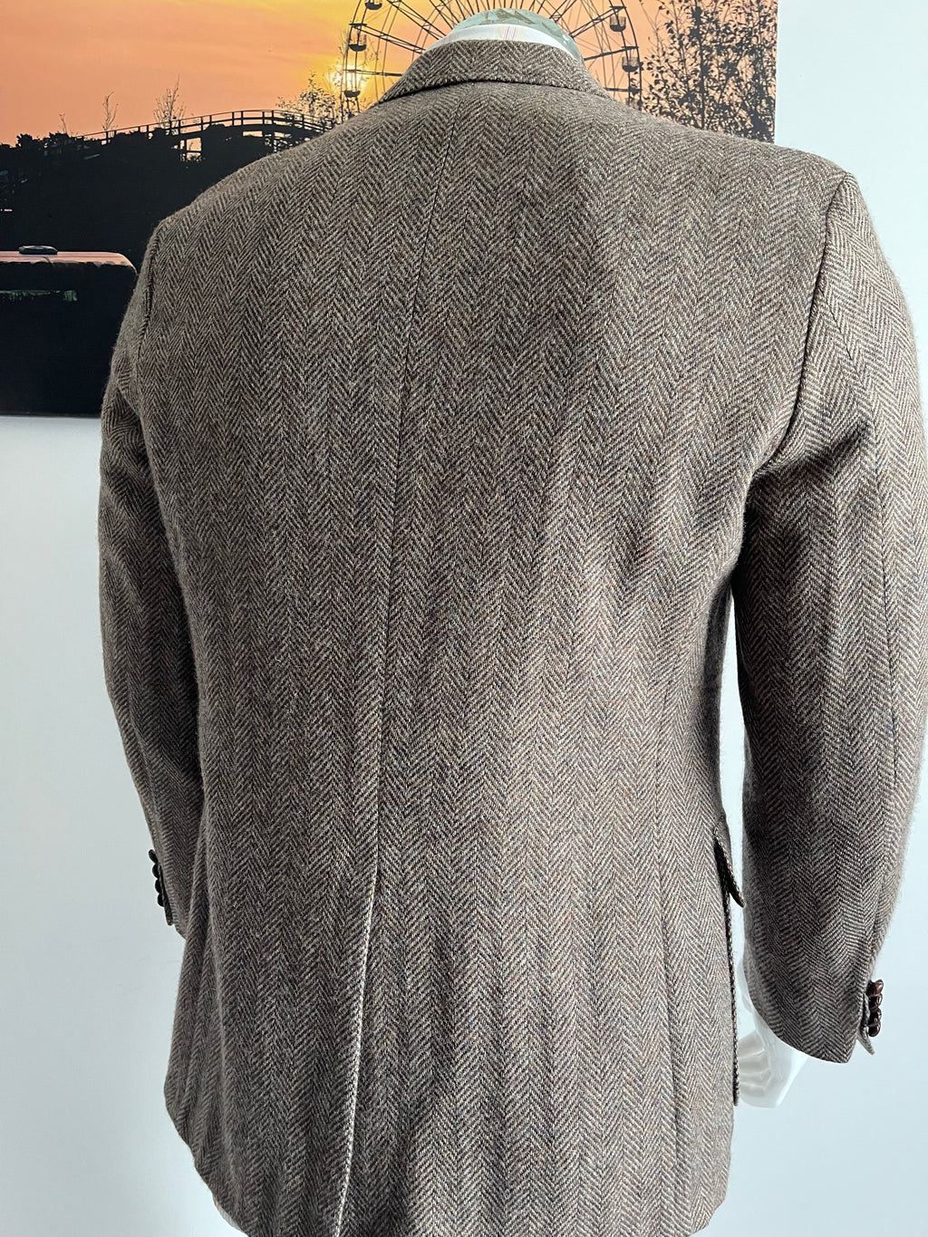 Vanjulan Brown Herringbone Tweed Blazer 42R Men's Smart Jacket