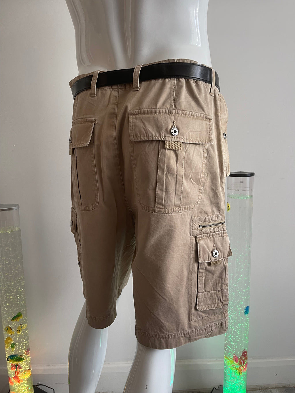 Tommy Hilfiger Men’s Cargo Shorts W34 – Beige – Multi Pocket
